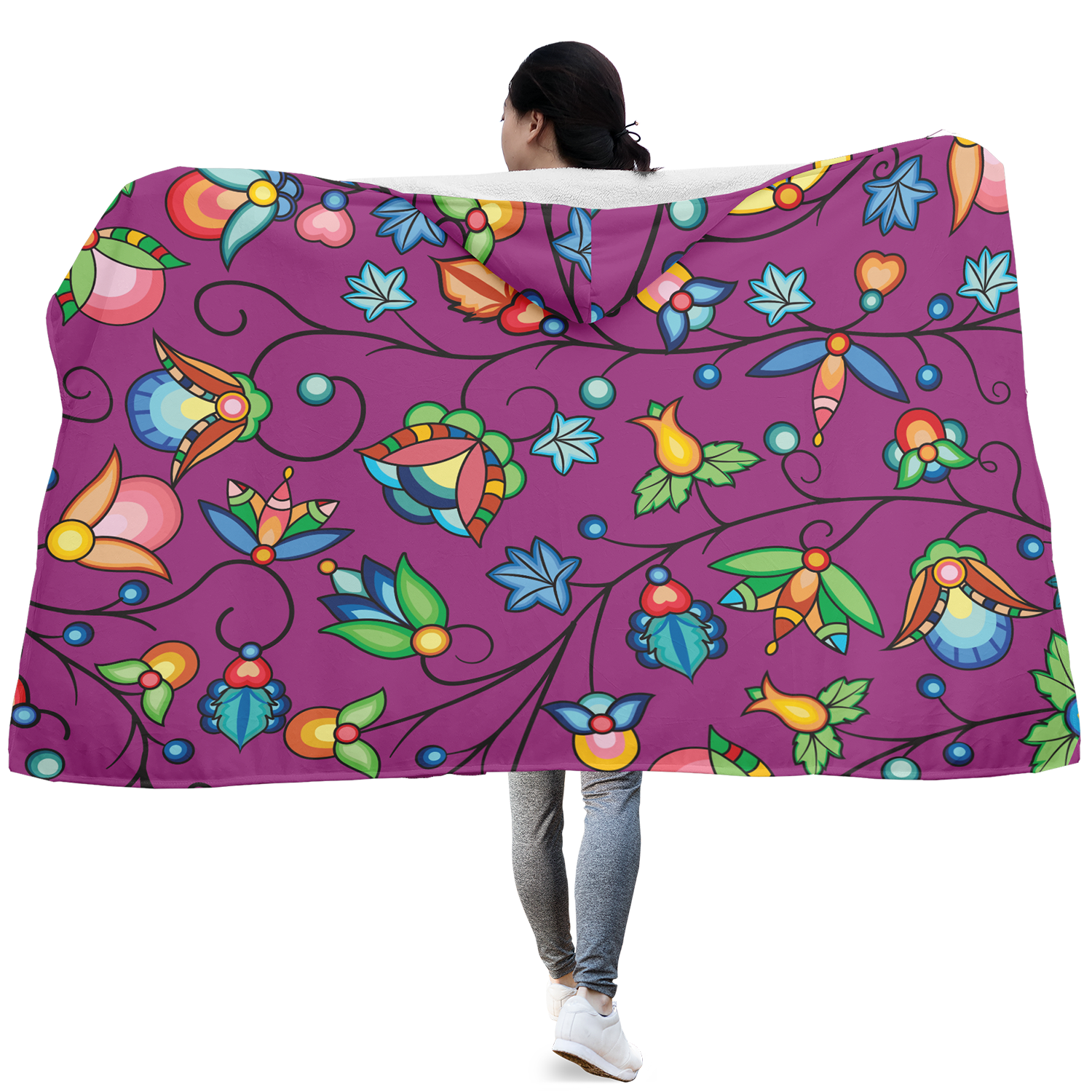 Prairie Plains Spirit Berry Soup Hooded Blanket