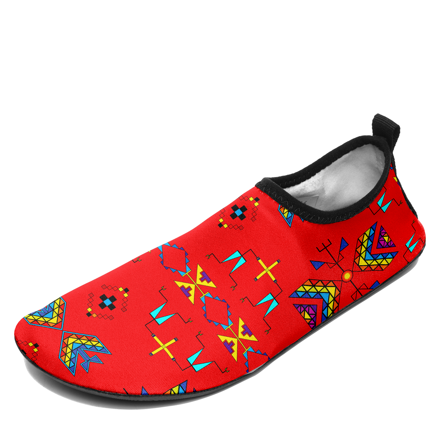 Rainy Chief Rainbow Red Kid's Sockamoccs Slip On Shoes