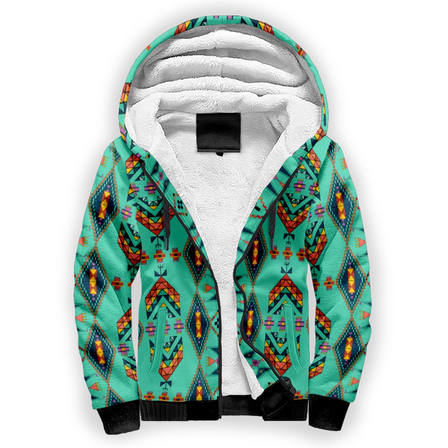 Travois Tipi Smoky Sky Sherpa Hoodie