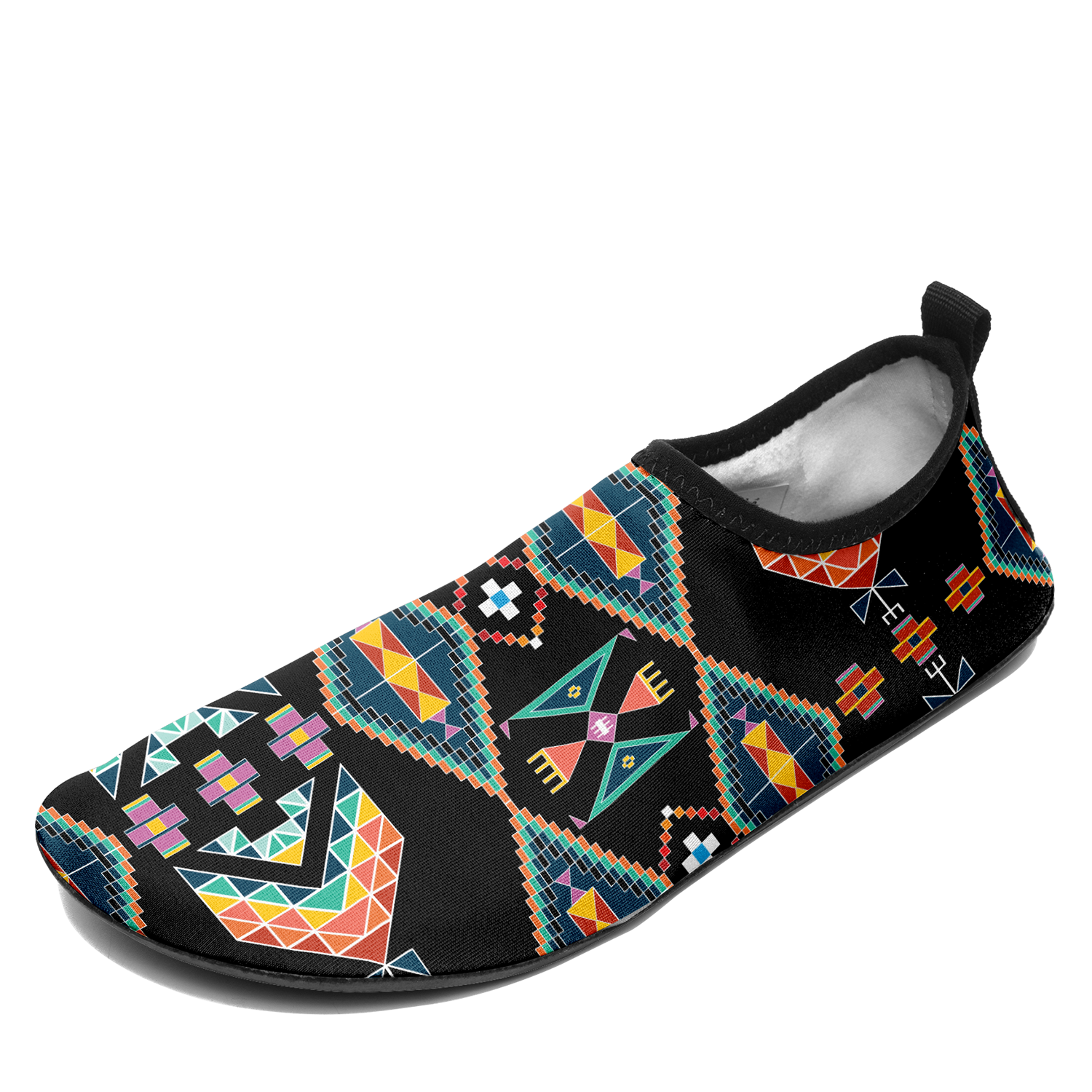 Travois Tipi Black Kid's Sockamoccs Slip On Shoes