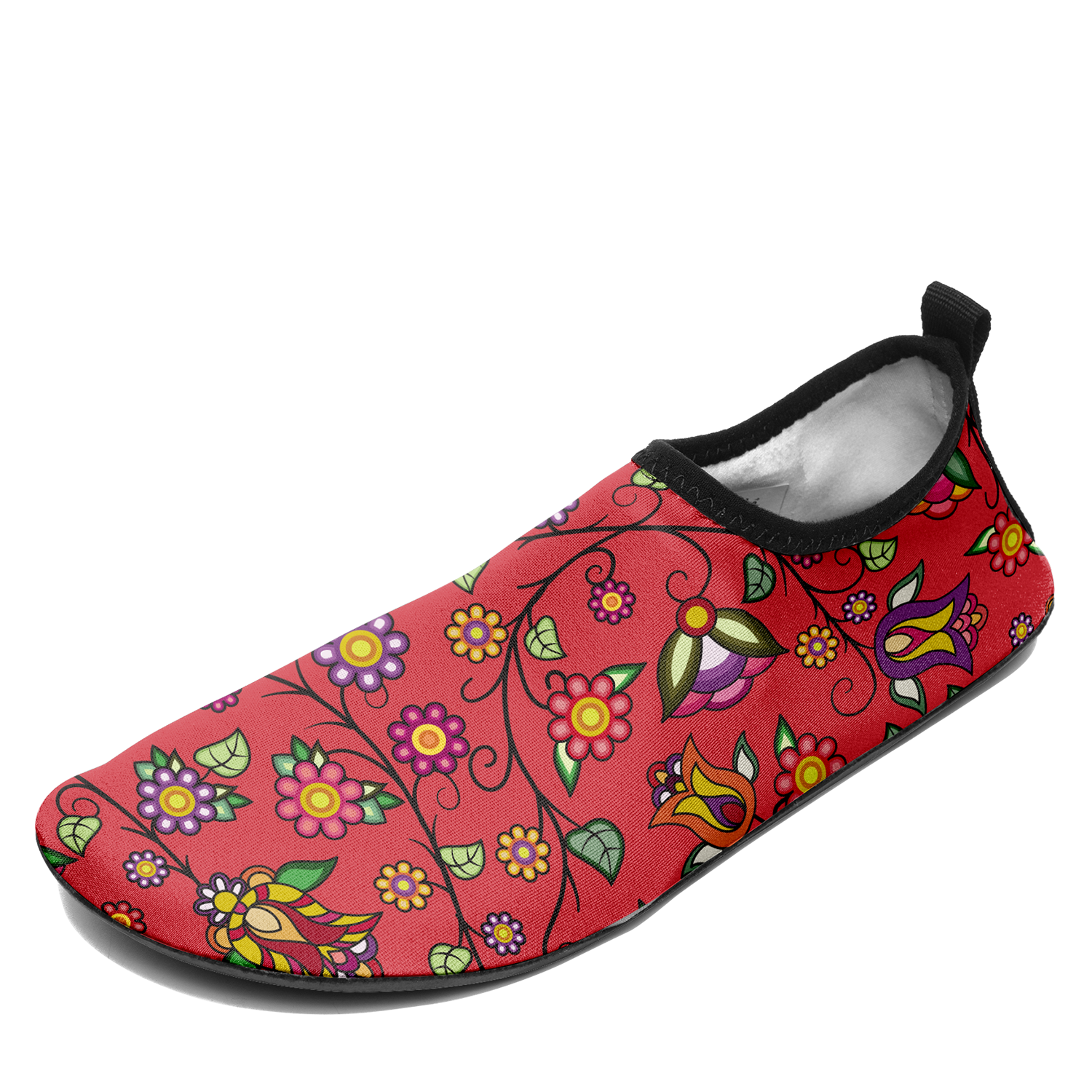 Heartbeat Petals Red Kid's Sockamoccs Slip On Shoes