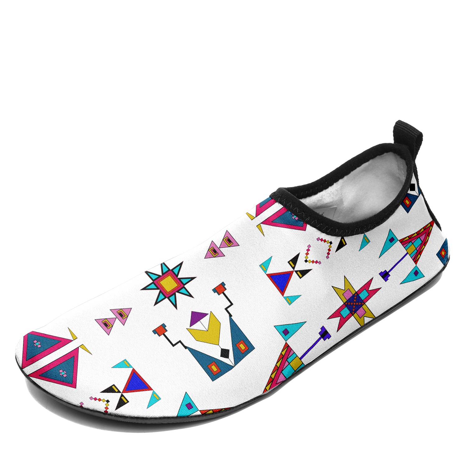 Enemy Territory White Kid's Sockamoccs Slip On Shoes