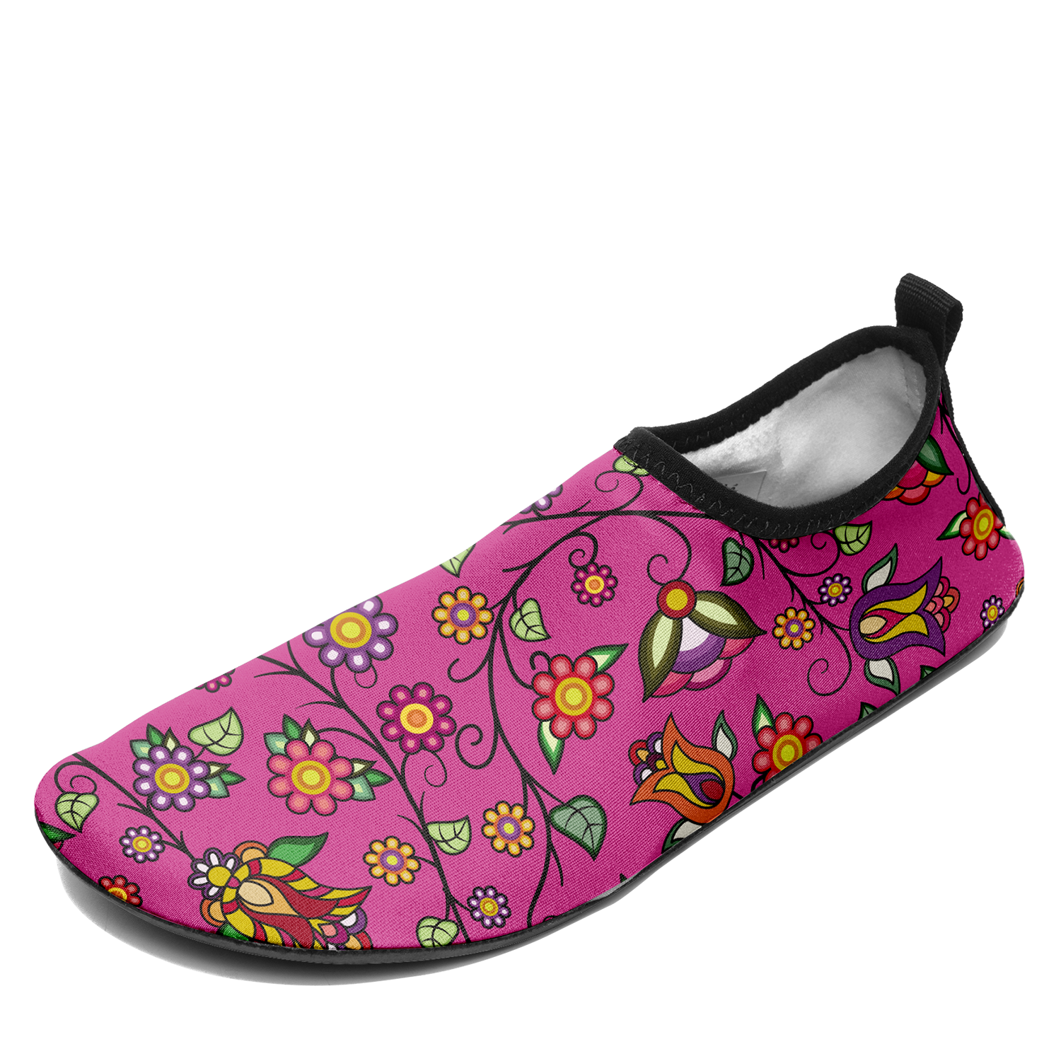 Heartbeat Petals Pink Kid's Sockamoccs Slip On Shoes