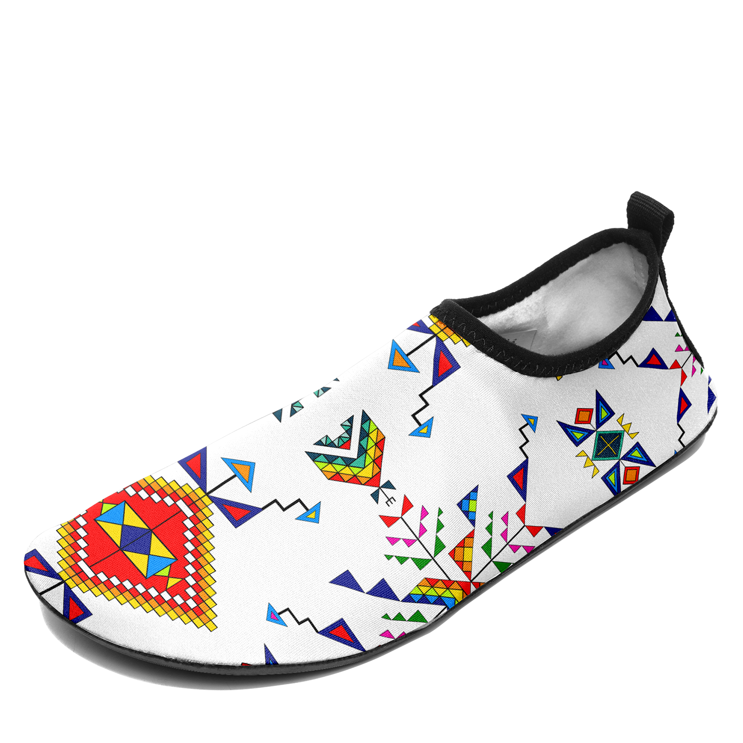 Buffalo Jump White Kid's Sockamoccs Slip On Shoes