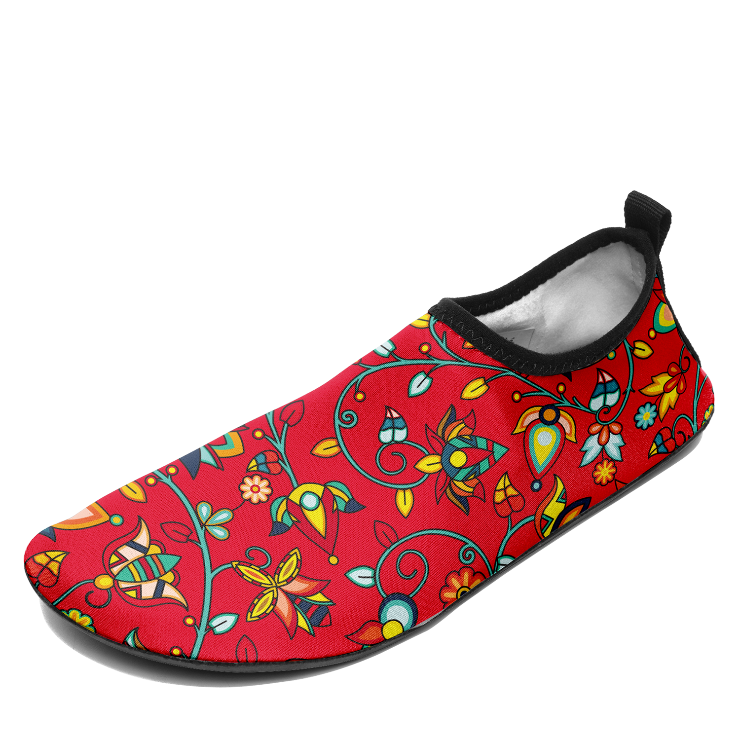 Thorny Path Red Kid's Sockamoccs Slip On Shoes