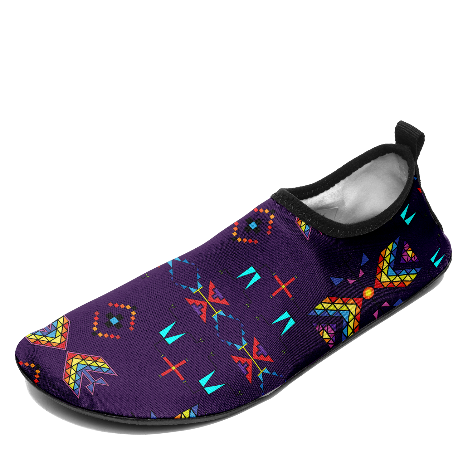 Rainy Chief Rainbow Dark Purple Kid's Sockamoccs Slip On Shoes