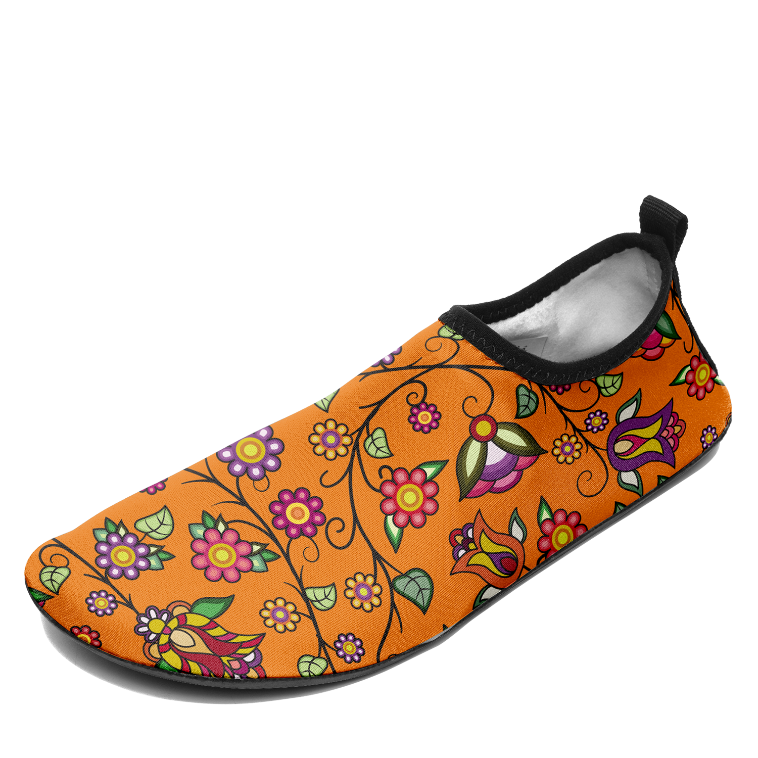 Heartbeat Petals ECM Orange Kid's Sockamoccs Slip On Shoes