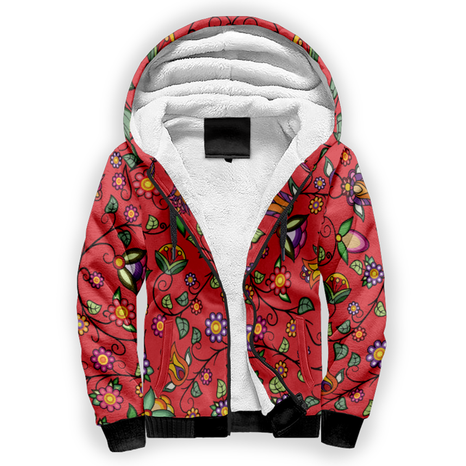 Heartbeat Petals Red Sherpa Hoodie