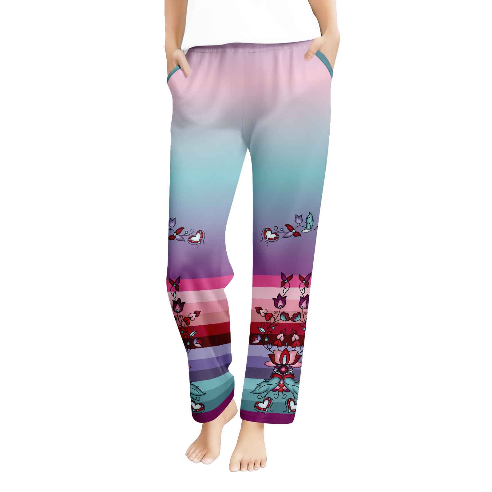 Snowlit Petal Dreams Women's Pants