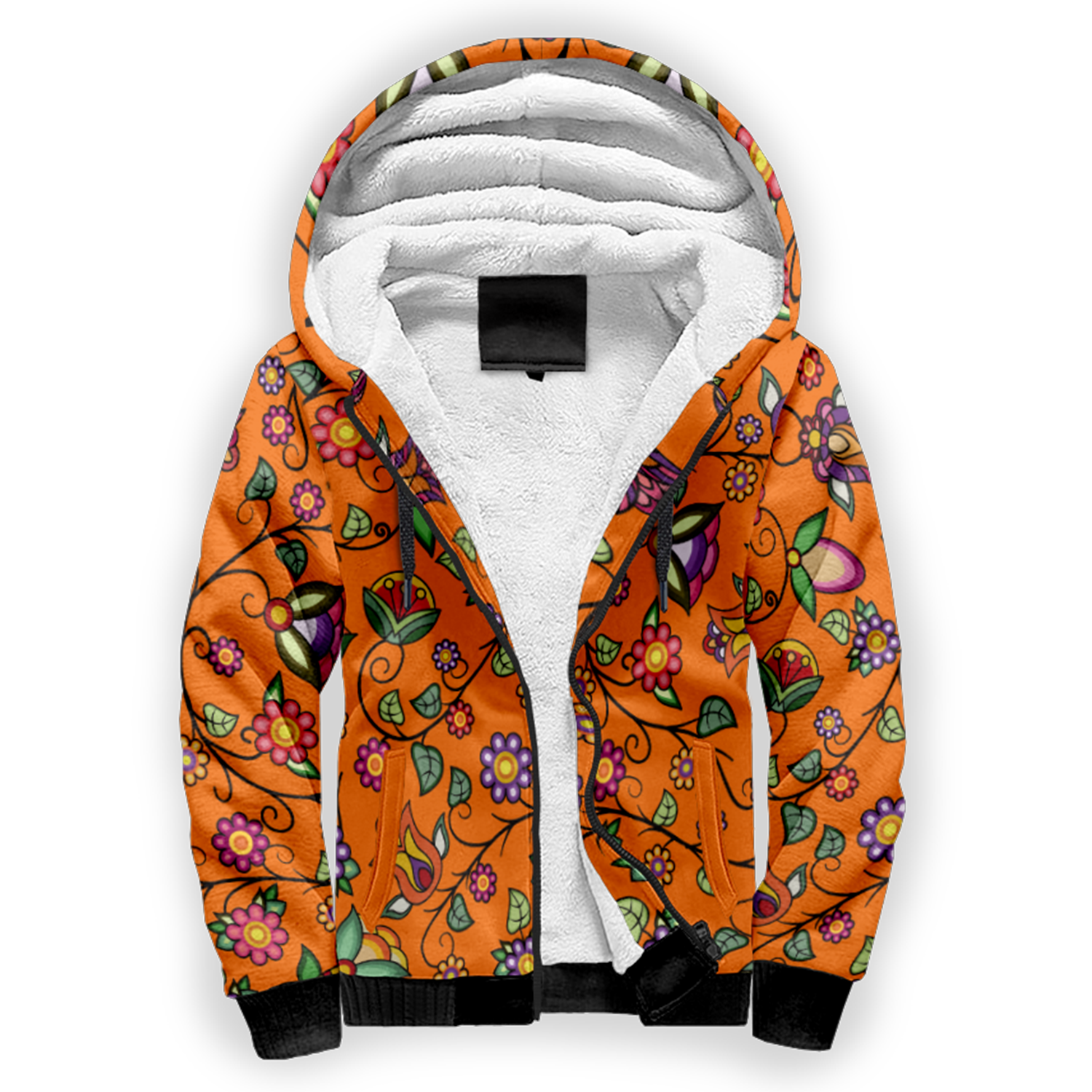 Heartbeat Petals ECM Orange Sherpa Hoodie