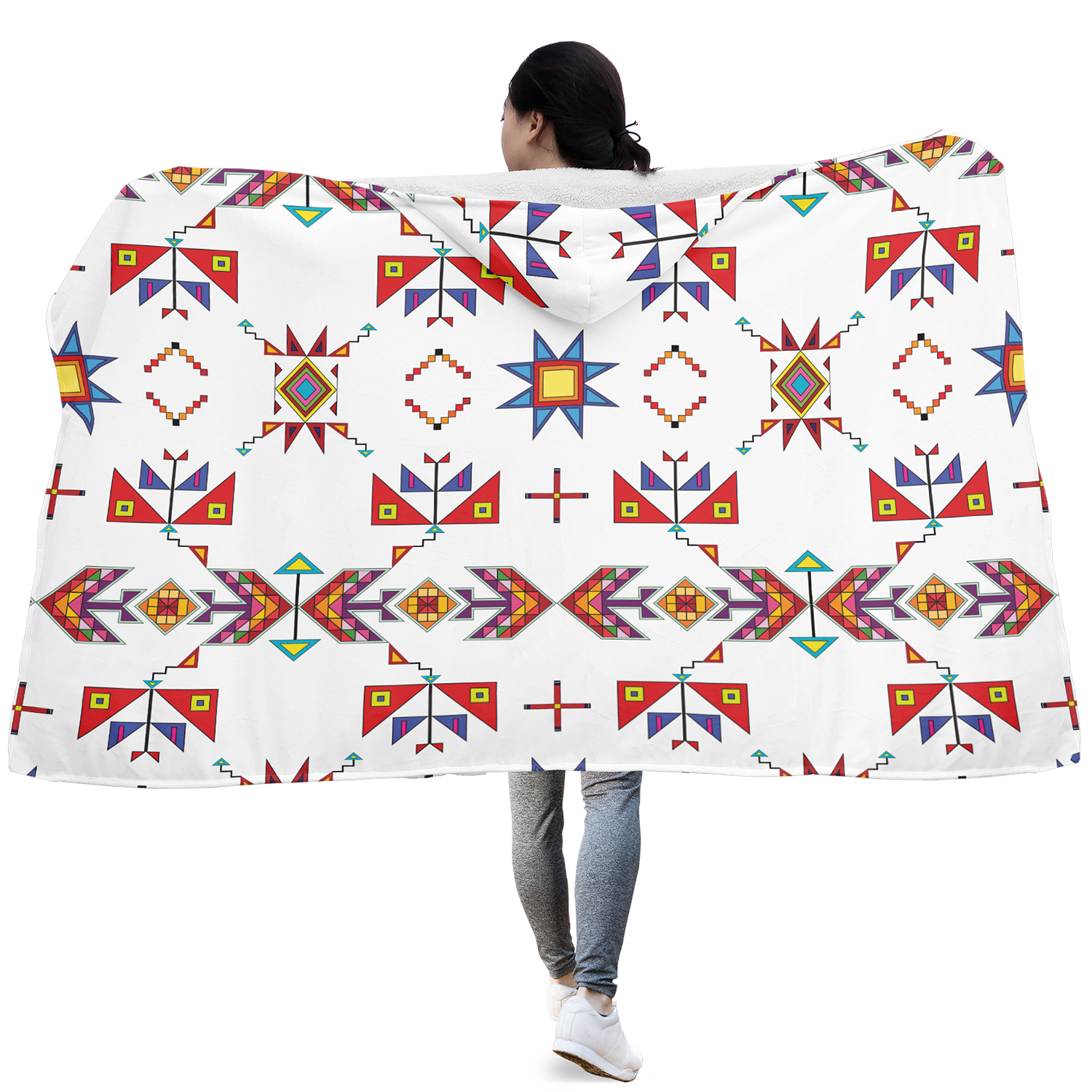 Scattered Generations White Hooded Blanket