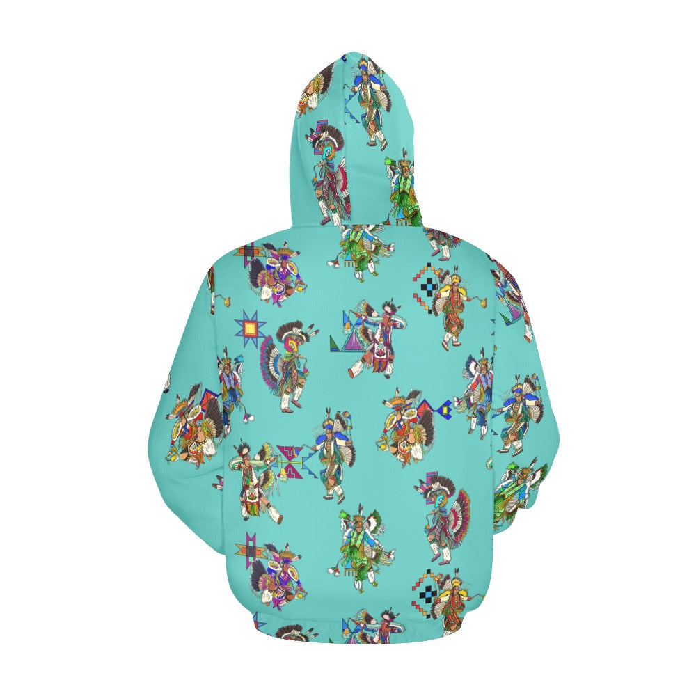 Men's Fancy Dancers Eggshell Blue Hoodie for Men (USA Size)