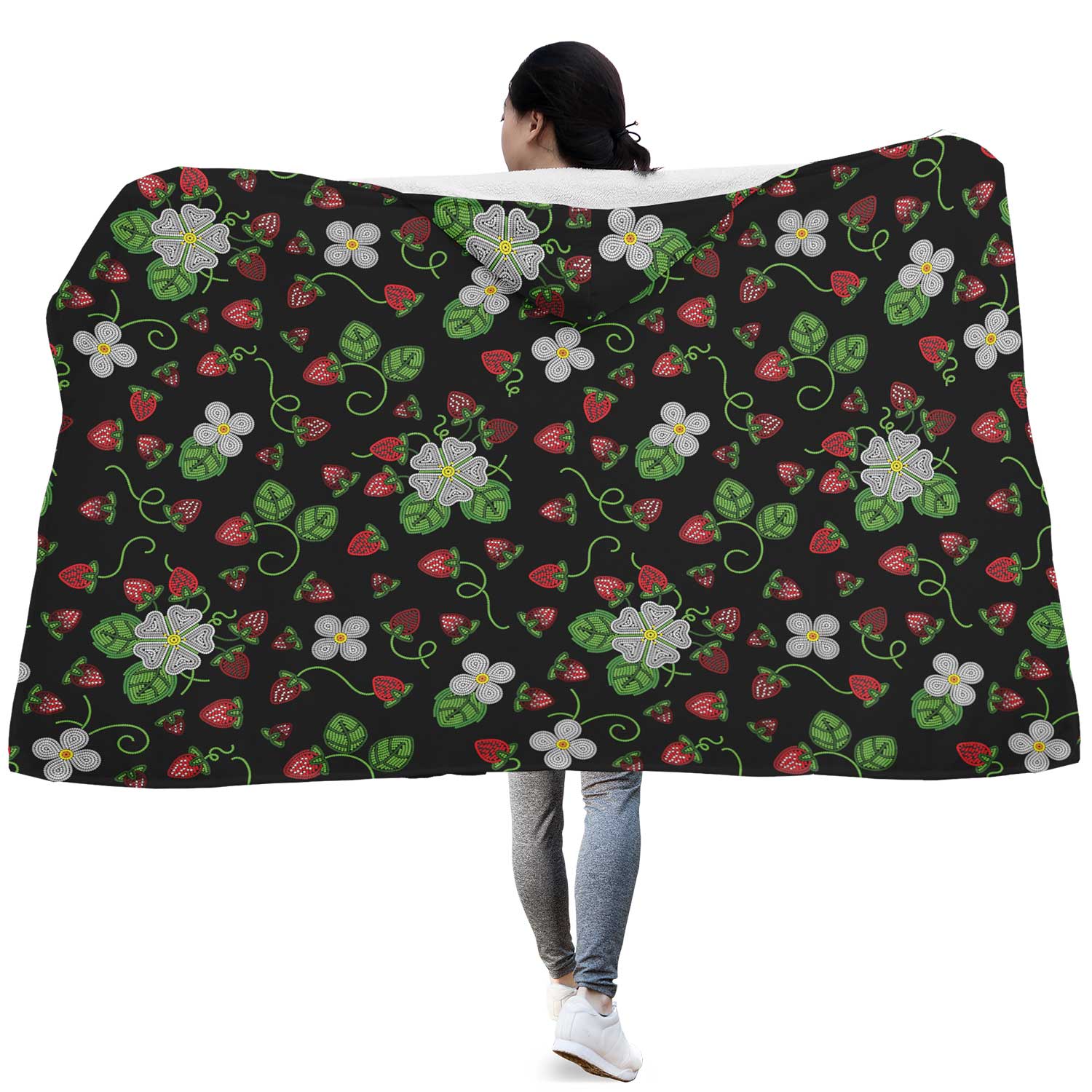 Strawberry Dreams Midnight Hooded Blanket