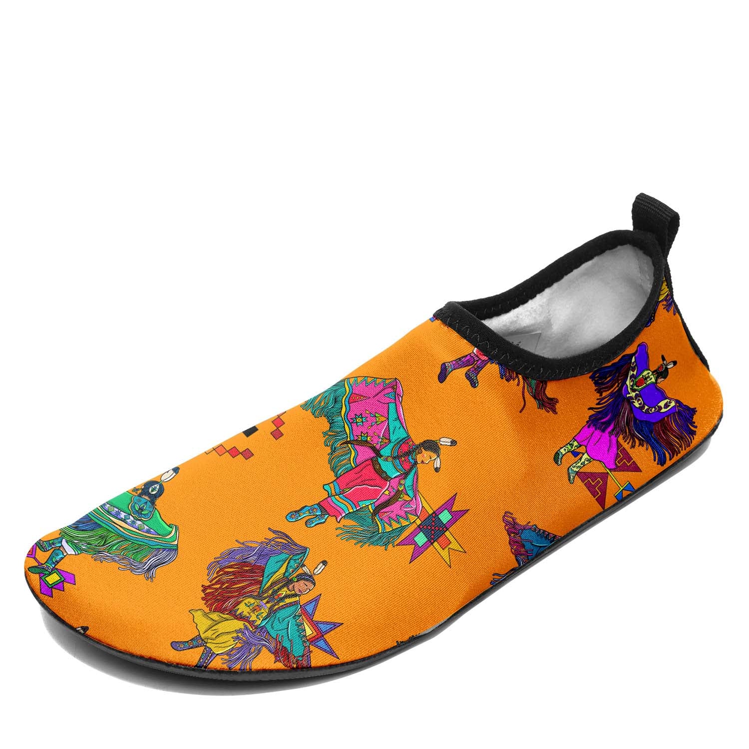Women's Fancy Dancers Orange Sockamoccs