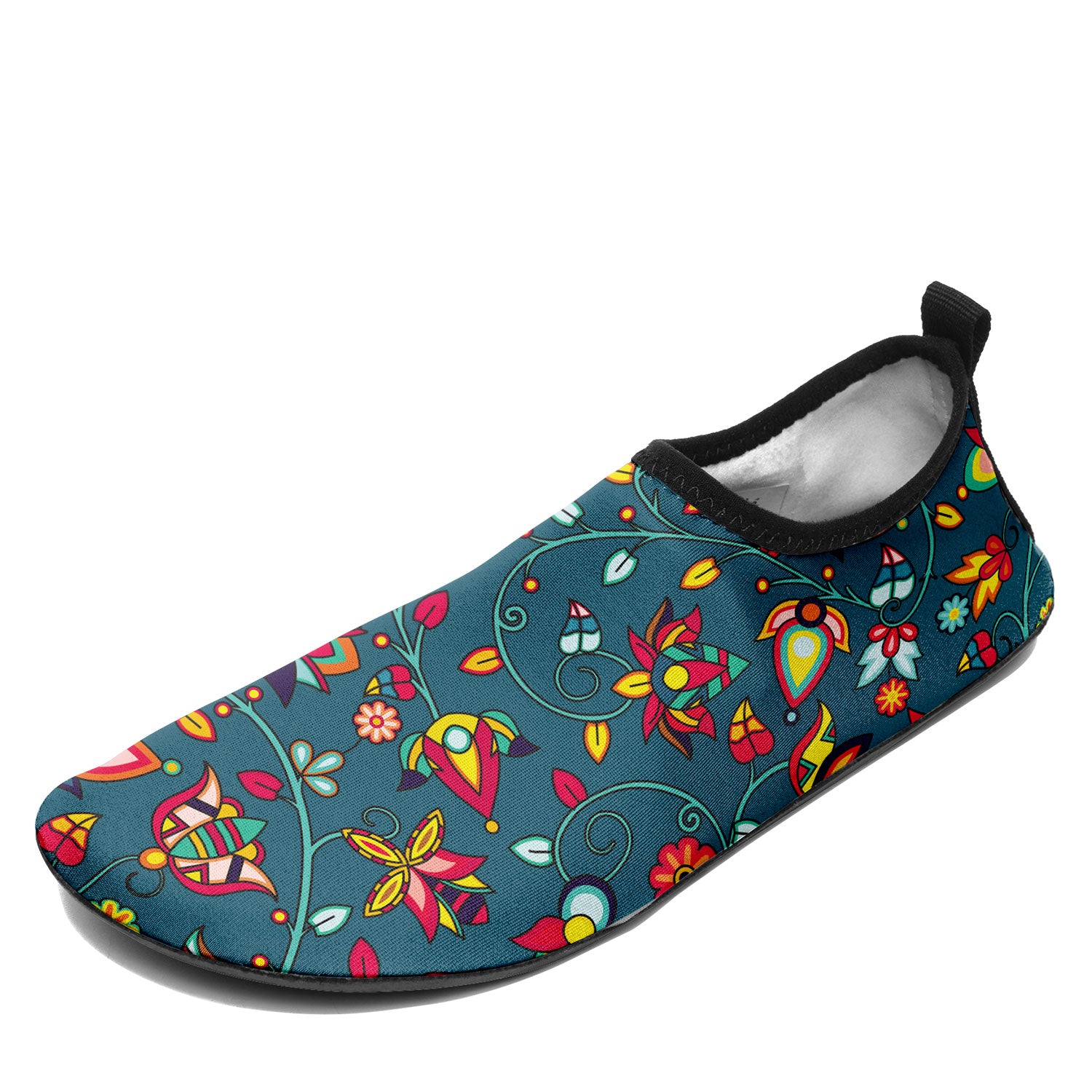 Thorny Path Teal Kid's Sockamoccs Slip On Shoes