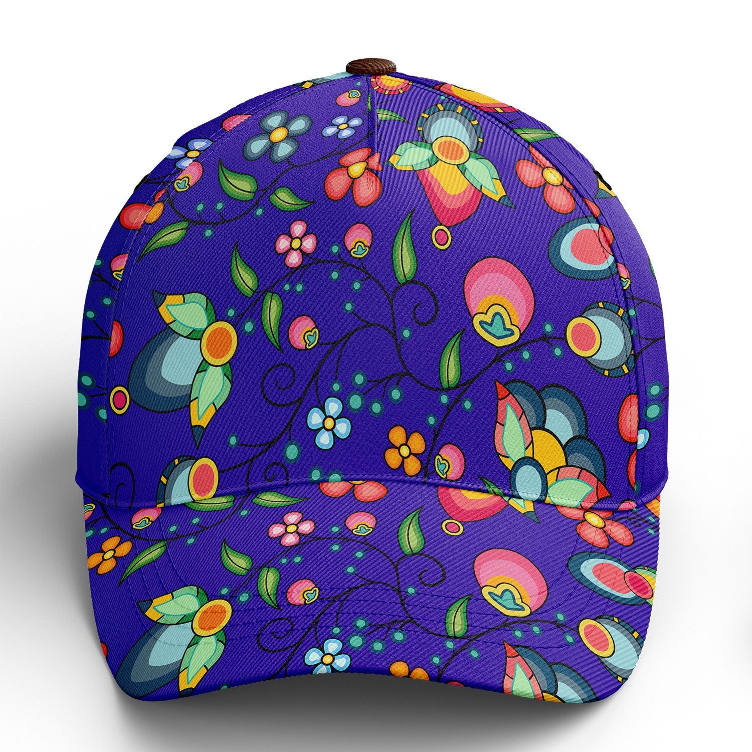 Floral Bounty Blue Snapback Hat