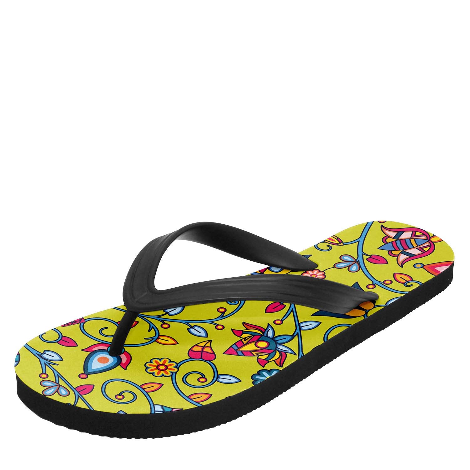 Thorny Path Yellow Flip Flops
