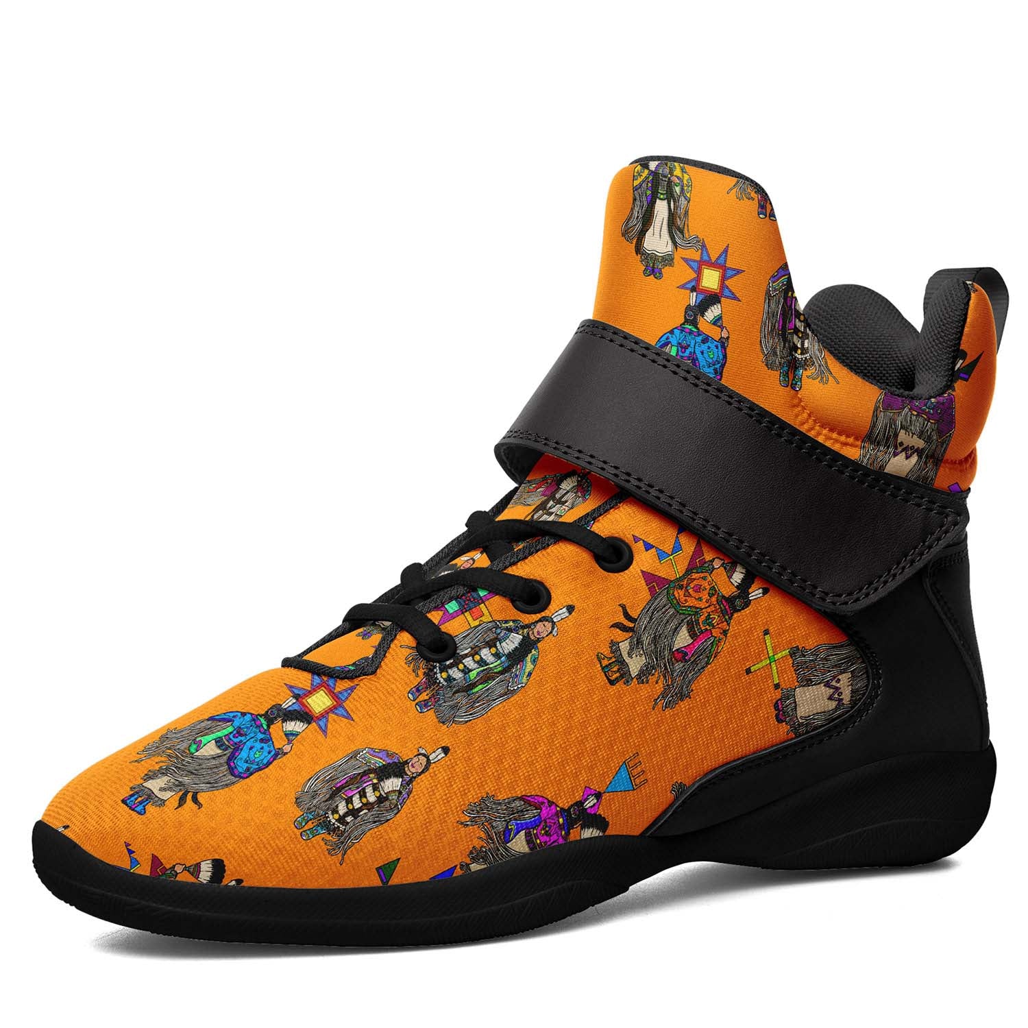 Women's Tradish Dancers Orange Ipottaa Basketball / Sport High Top Shoes - Black Sole