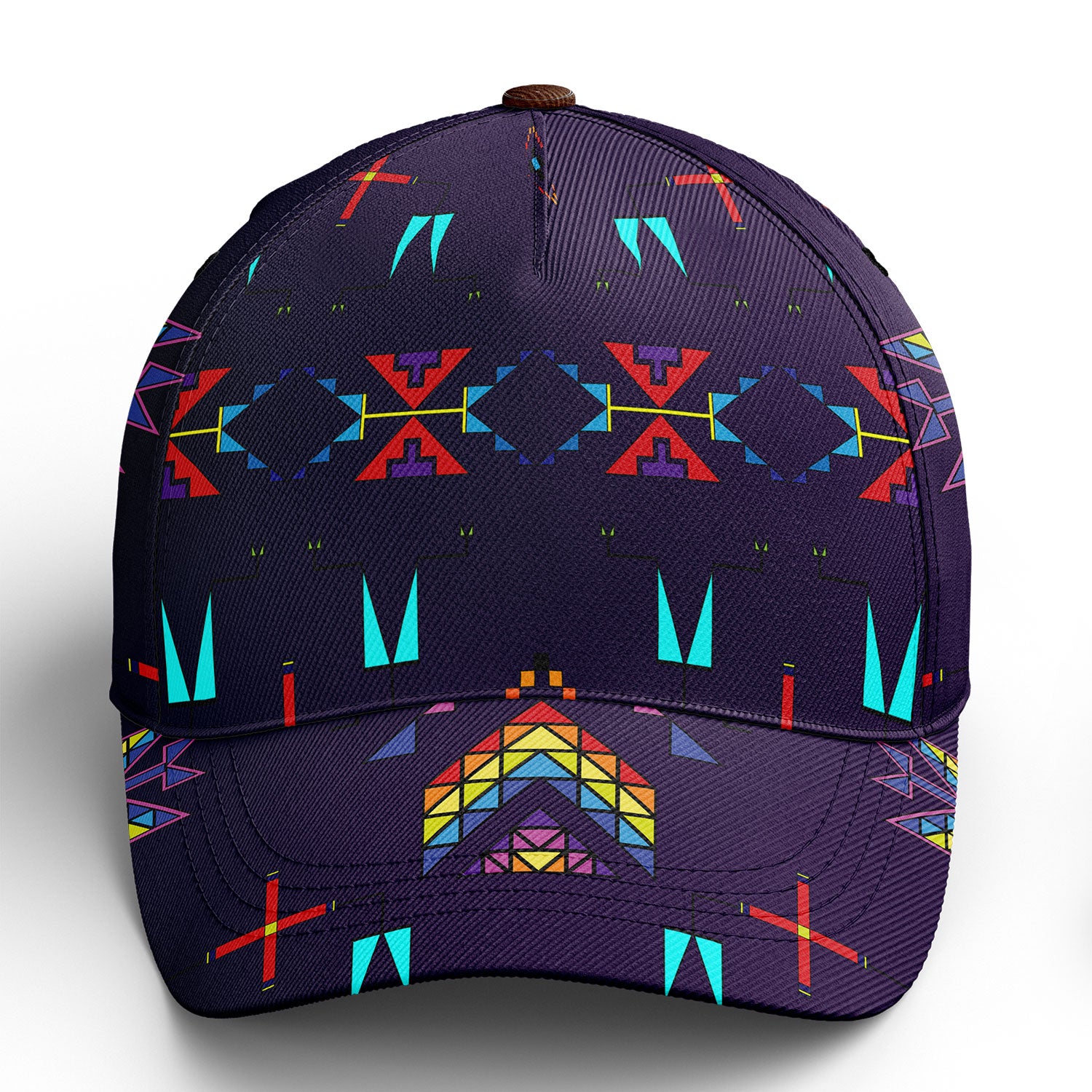 Rainy Chief Rainbow Dark Purple Snapback Hat