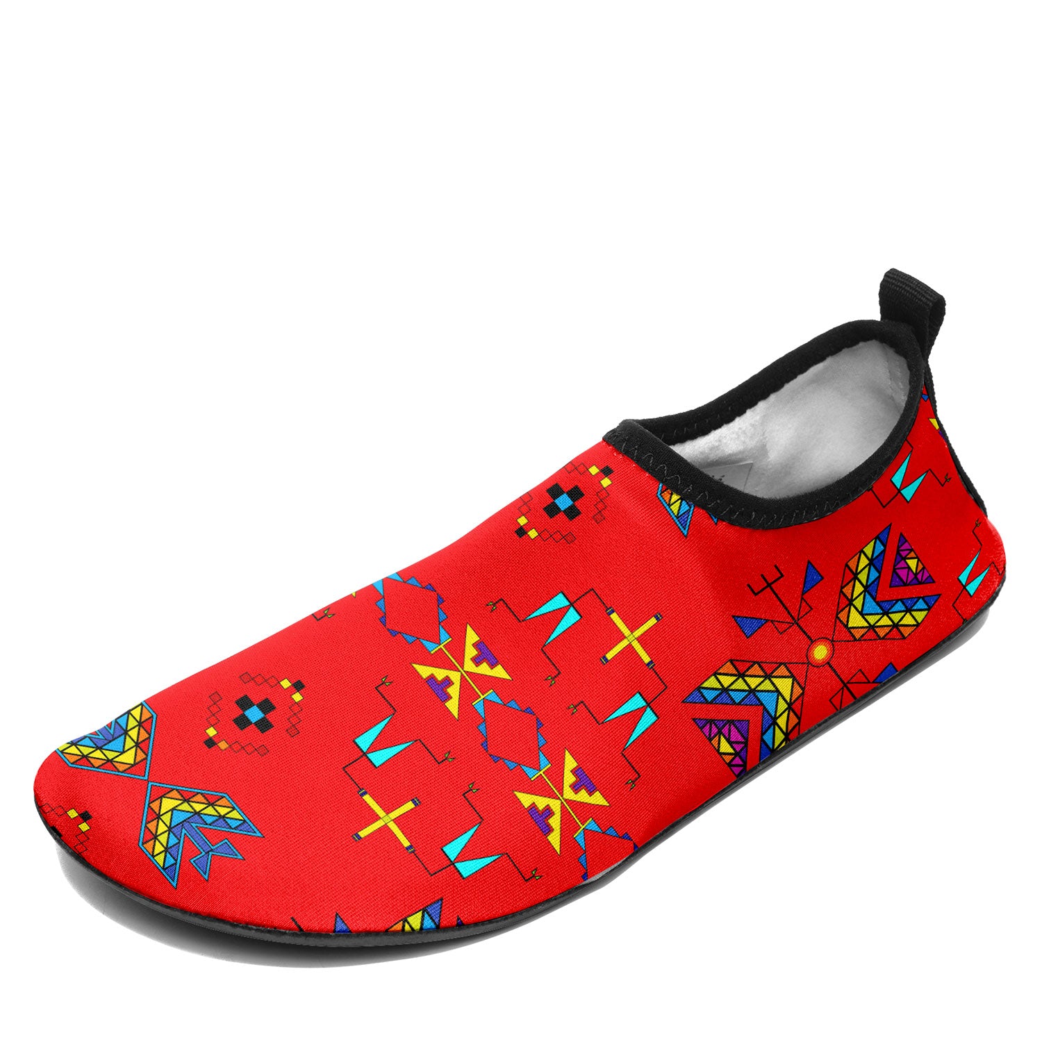 Rainy Chief Rainbow Red Kid's Sockamoccs Slip On Shoes