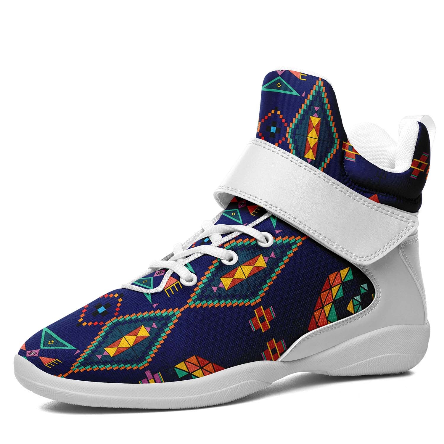 Travois Tipi Blue Ipottaa Basketball / Sport High Top Shoes - White Sole