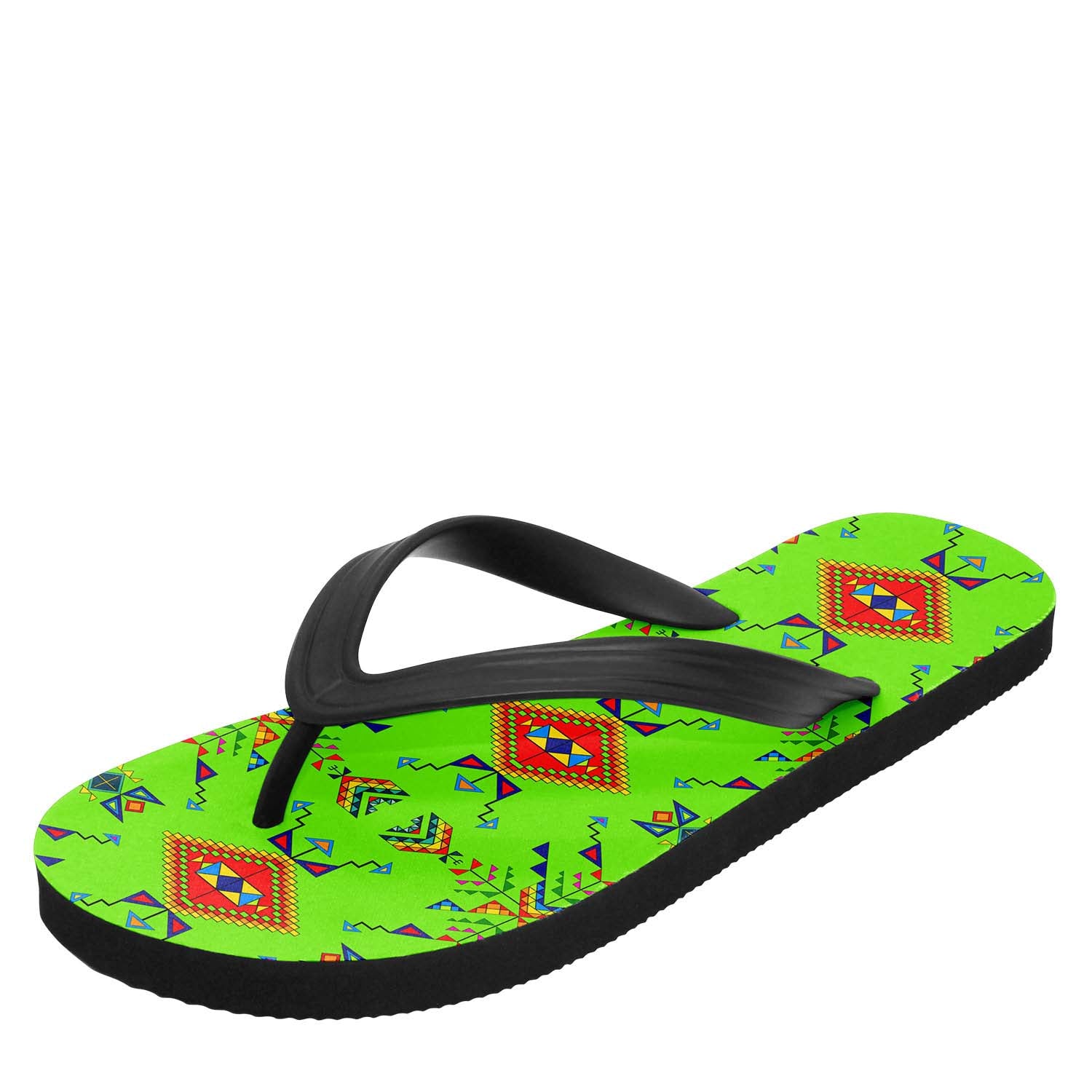 Buffalo Jump Neon Green Flip Flops