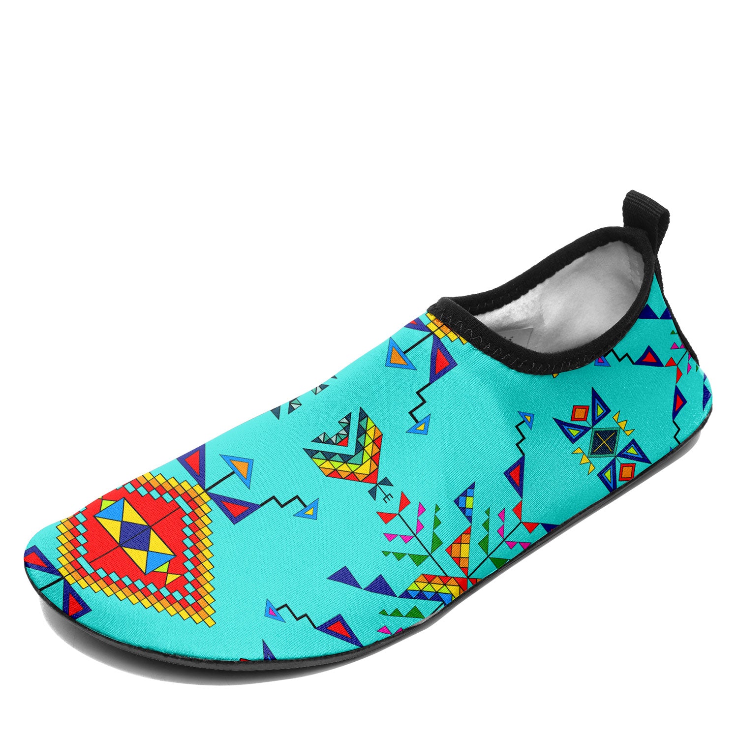 Buffalo Jump Turquoise Kid's Sockamoccs Slip On Shoes