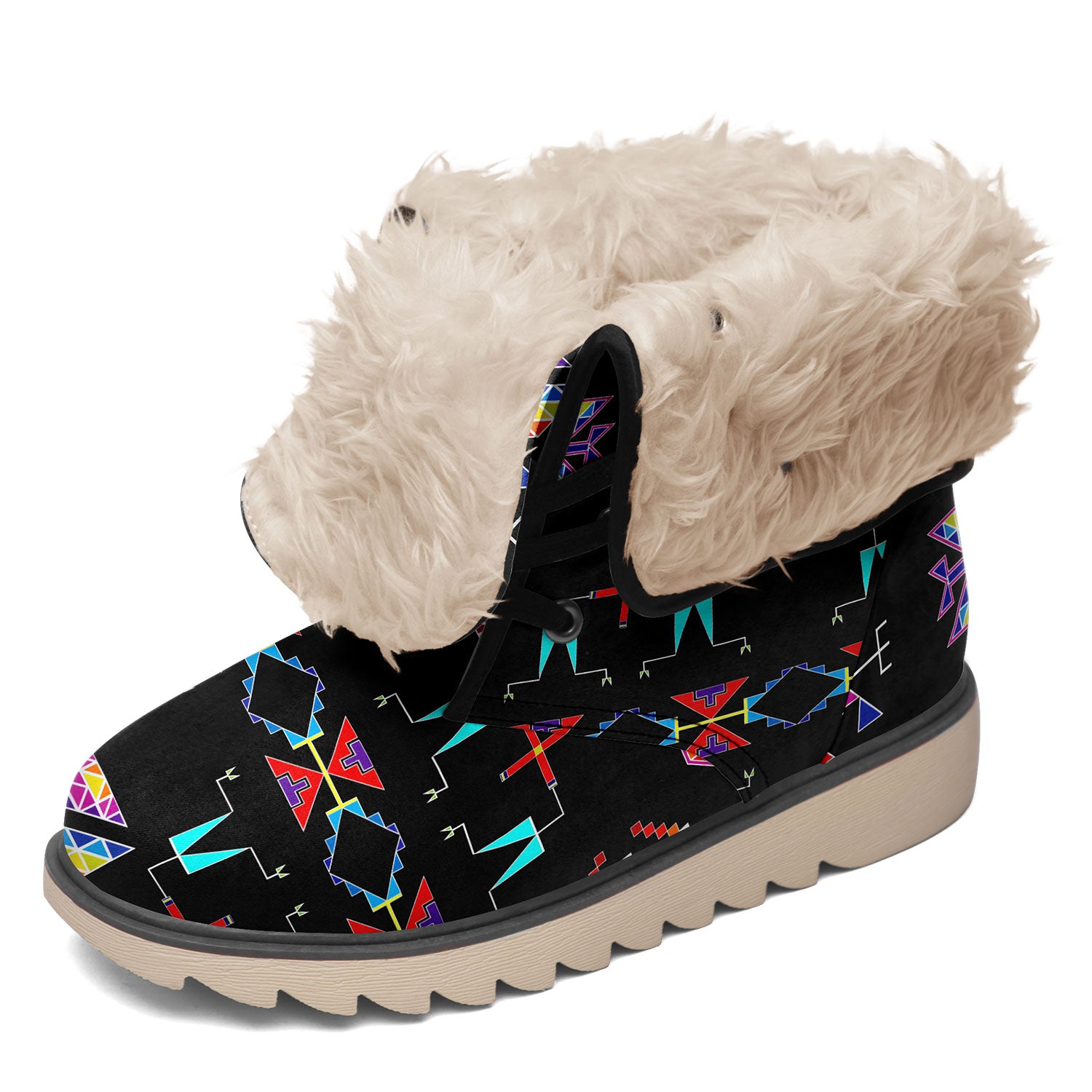 Rainy Chief Rainbow Black Polar Winter Boots