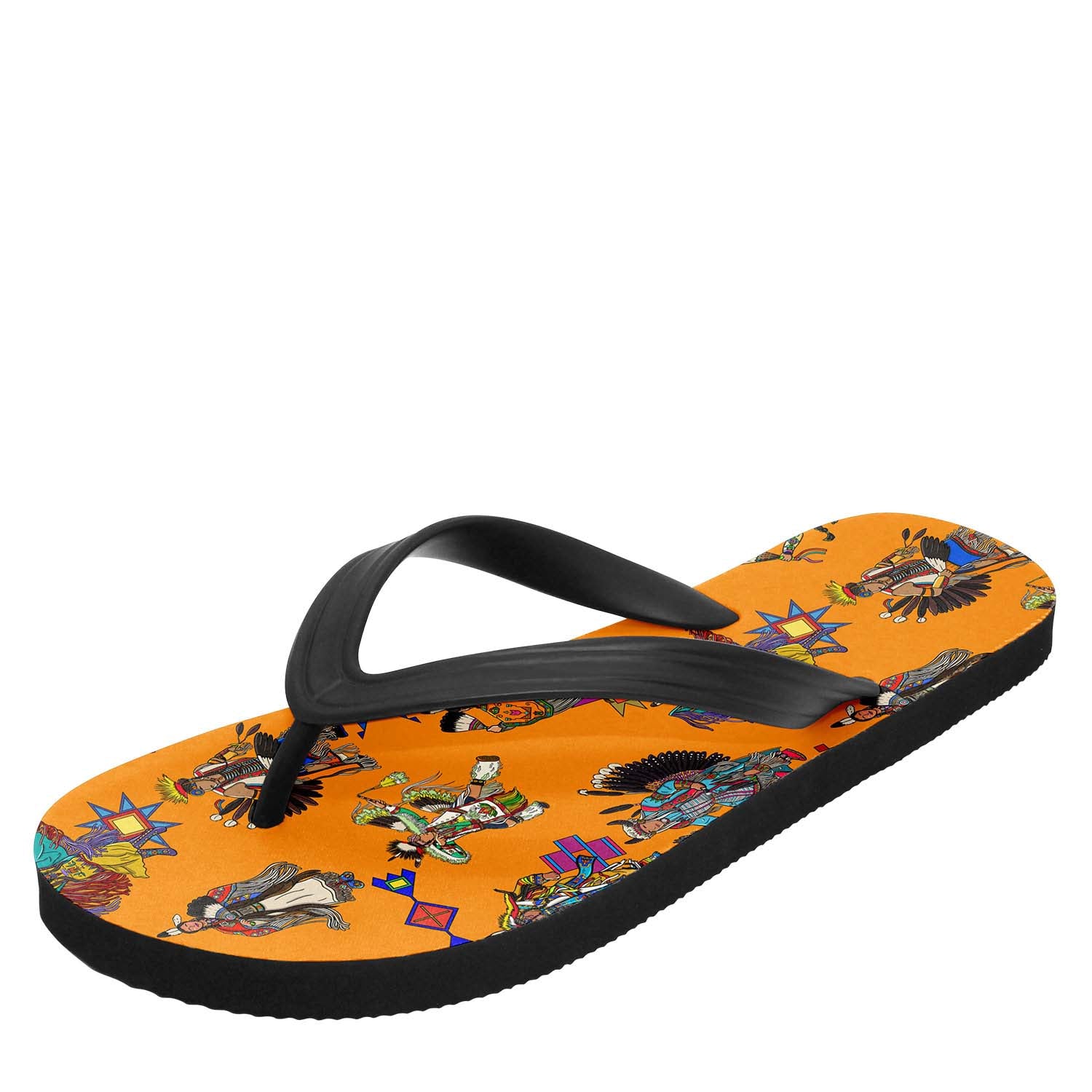 Grand Entry Dancers Orange Flip Flops