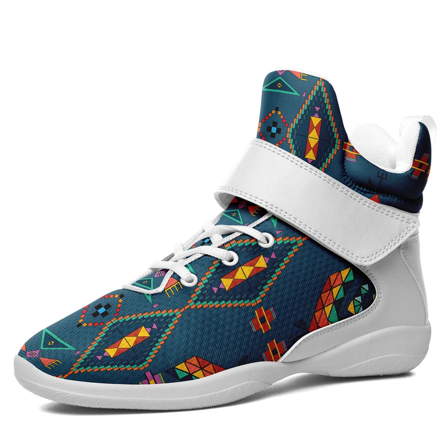 Travois Tipi Deep Lake Ipottaa Basketball / Sport High Top Shoes - White Sole