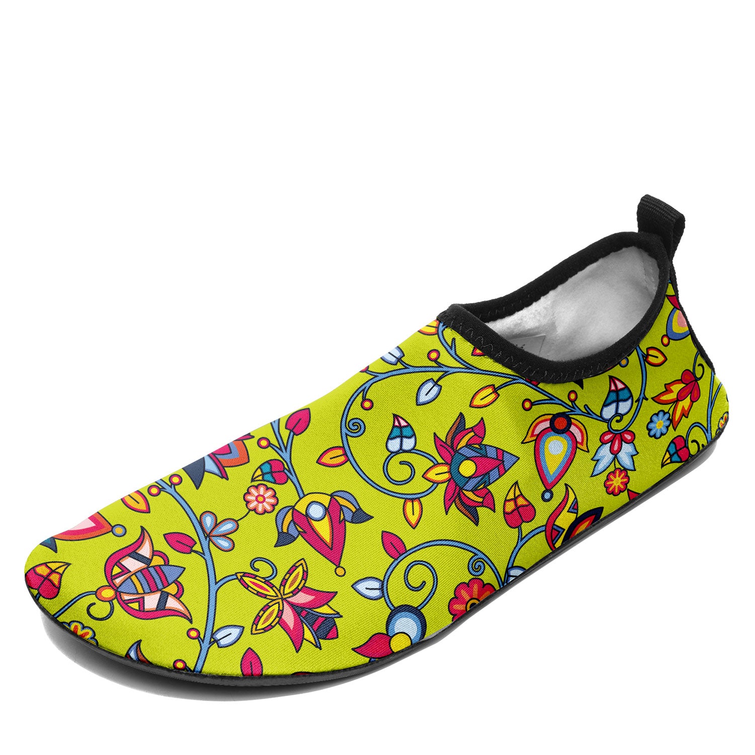 Thorny Path Yellow Kid's Sockamoccs Slip On Shoes