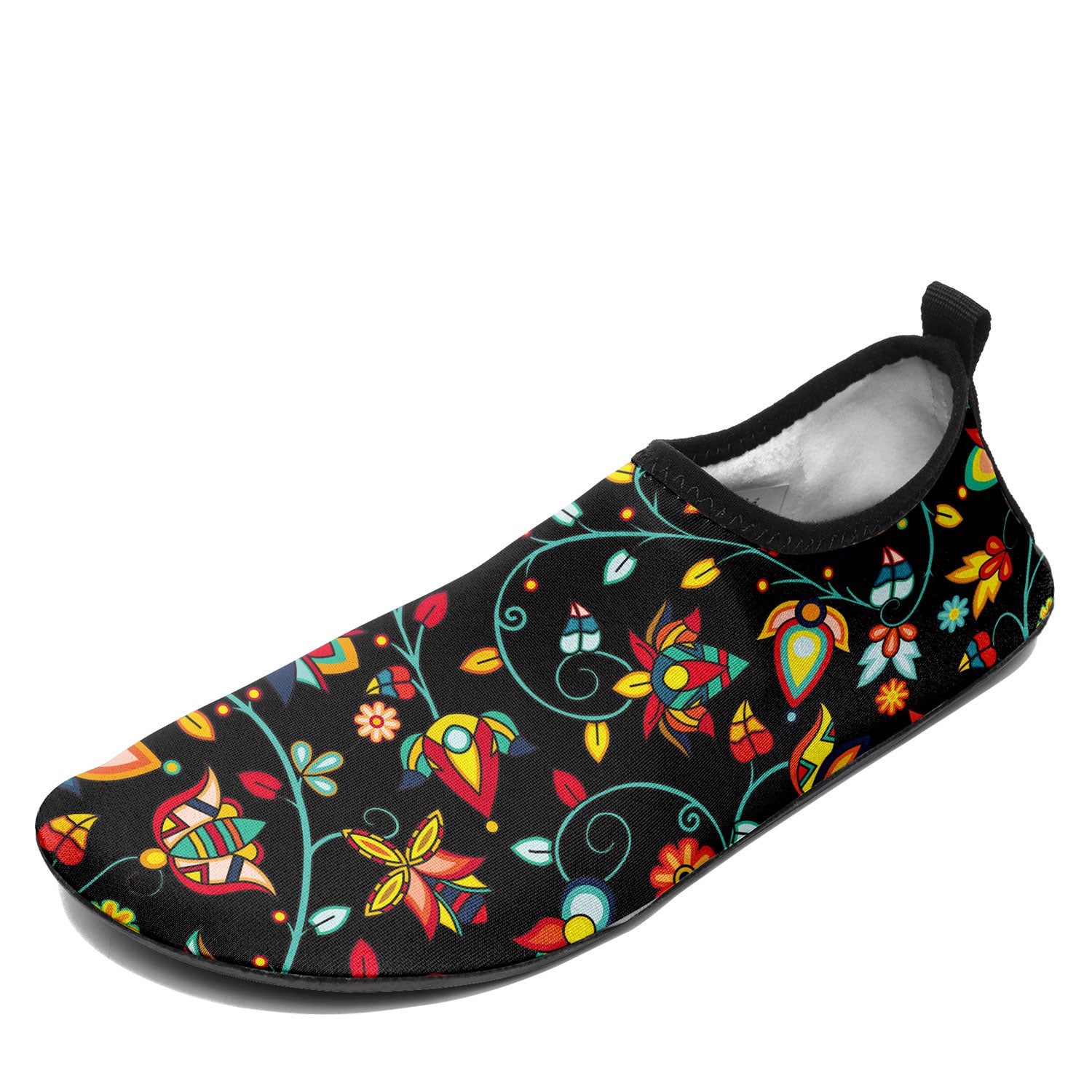 Thorny Path Black Kid's Sockamoccs Slip On Shoes