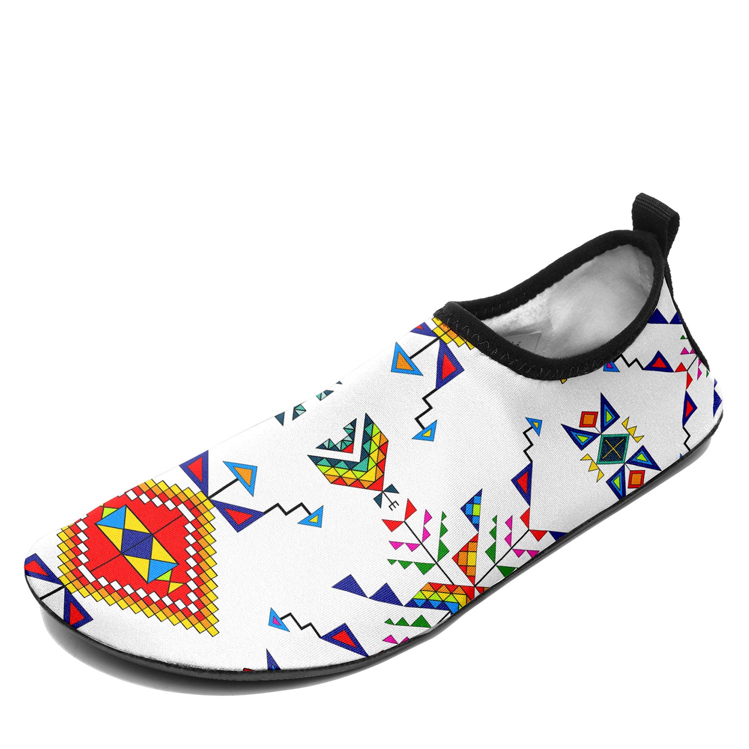 Buffalo Jump White Kid's Sockamoccs Slip On Shoes