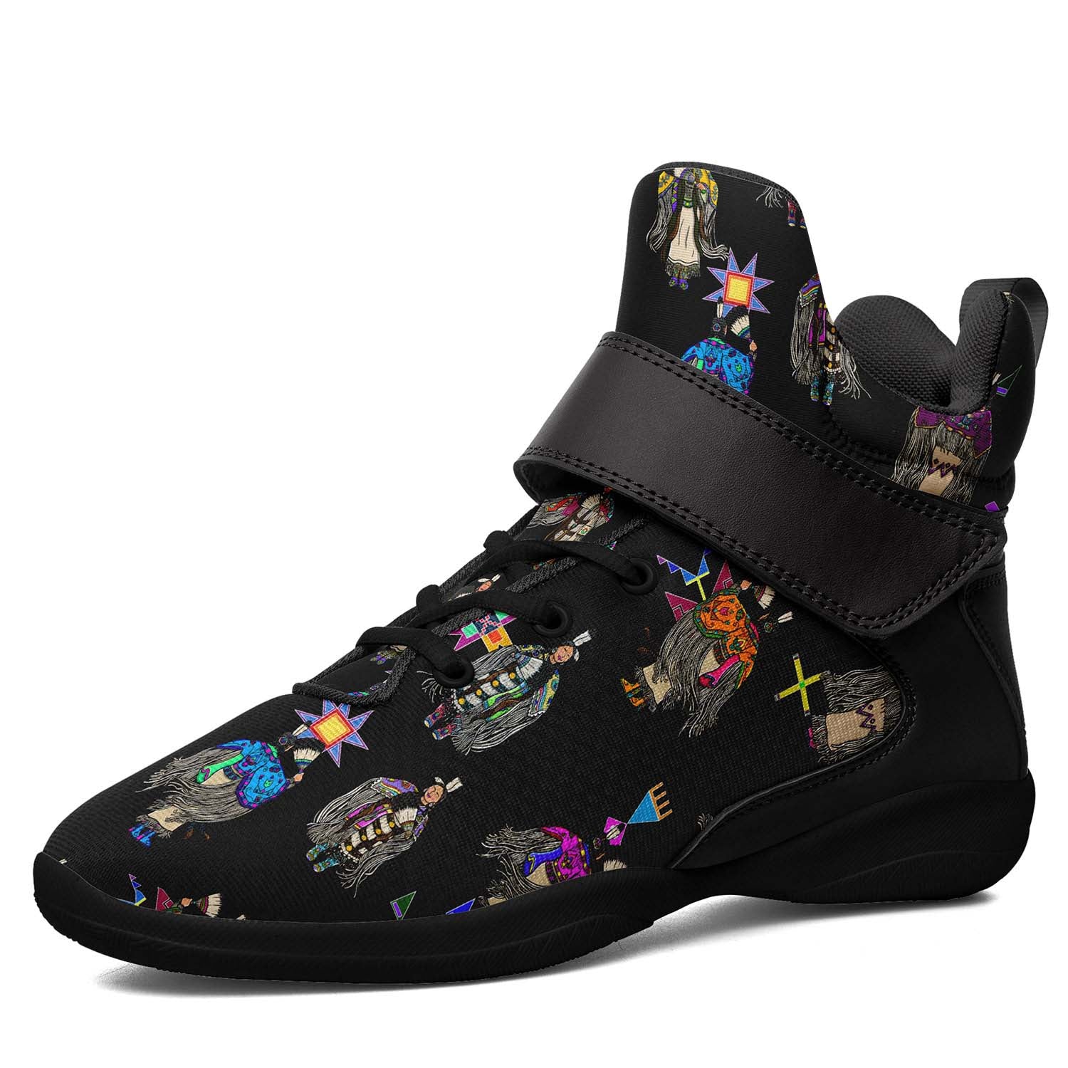 Women's Tradish Dancers Black Ipottaa Basketball / Sport High Top Shoes - Black Sole