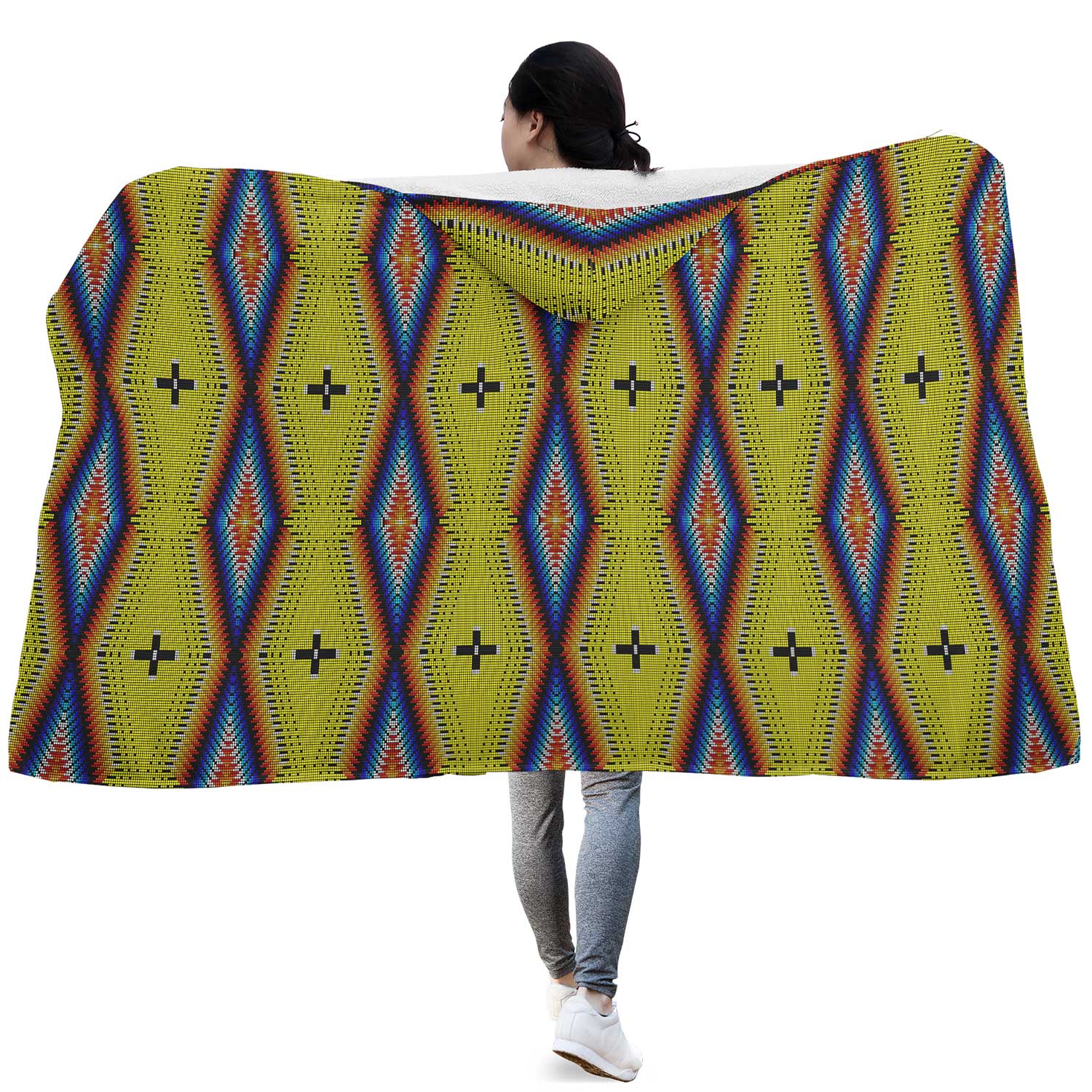 Diamond in the Bluff Yellow Hooded Blanket
