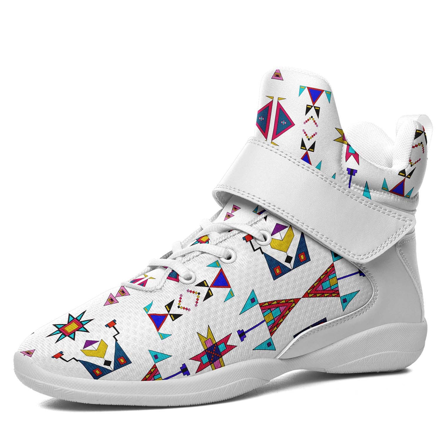 Enemy Territory White Ipottaa Basketball / Sport High Top Shoes - White Sole