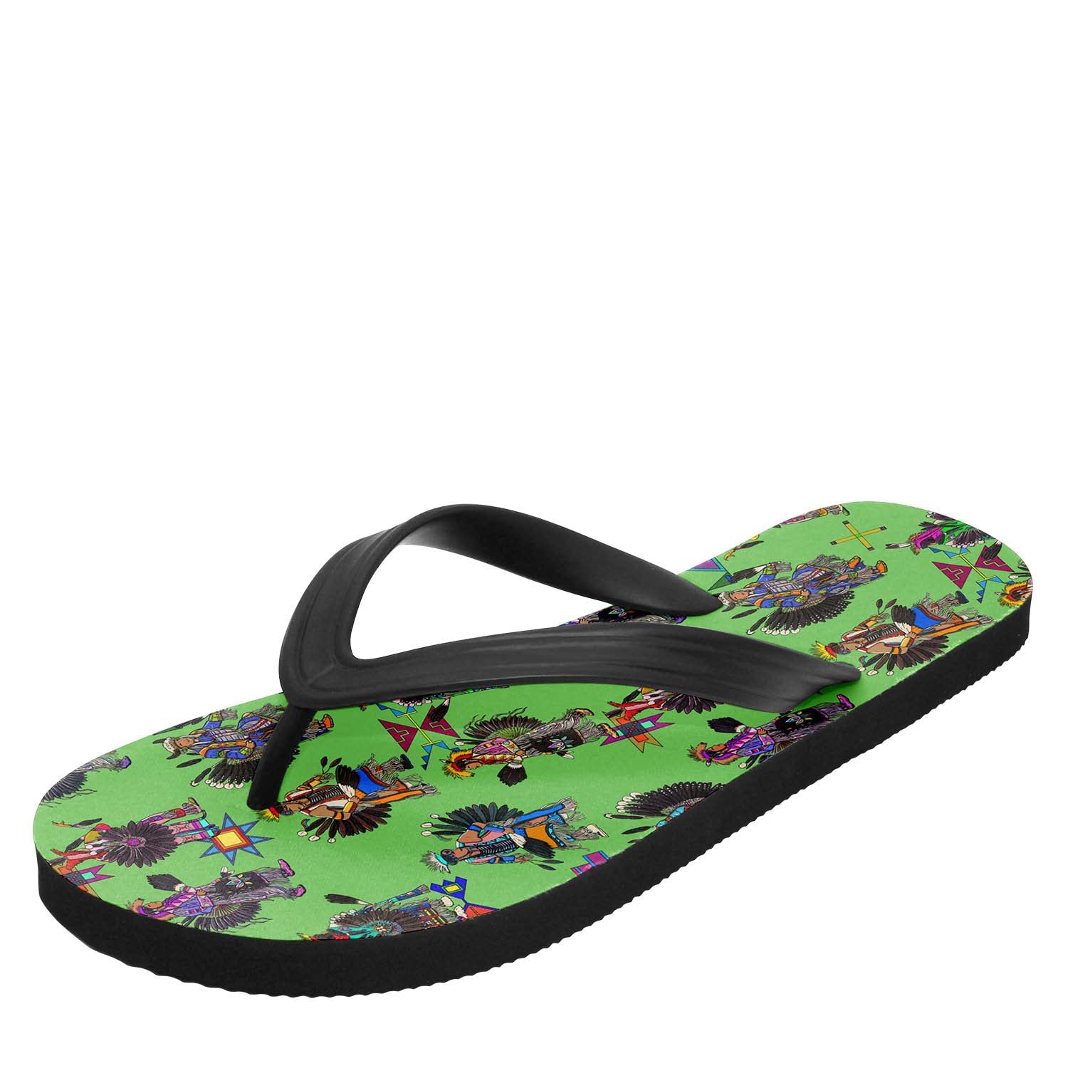 Men's Tradish Dancers Green Flip Flops