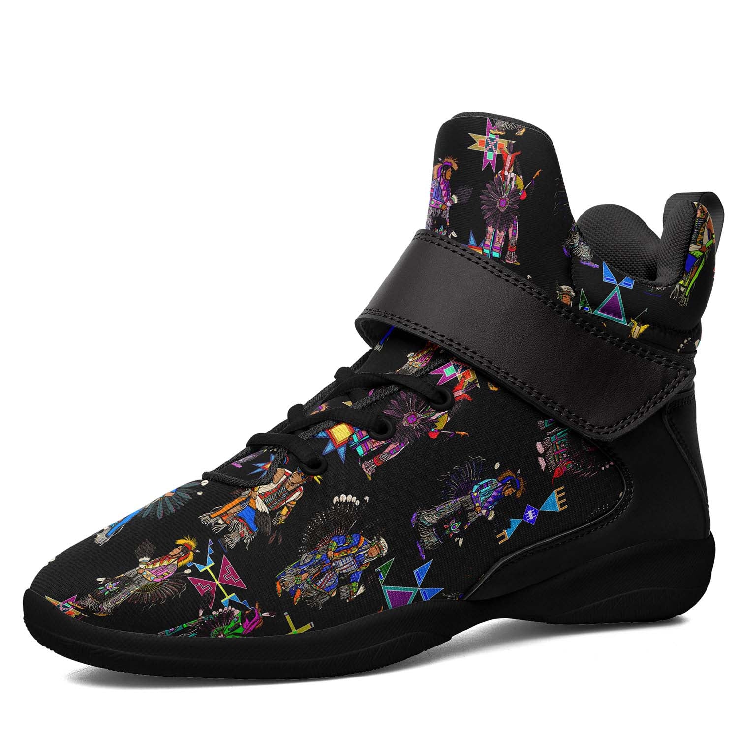 Men's Tradish Dancers Black Ipottaa Basketball / Sport High Top Shoes - Black Sole