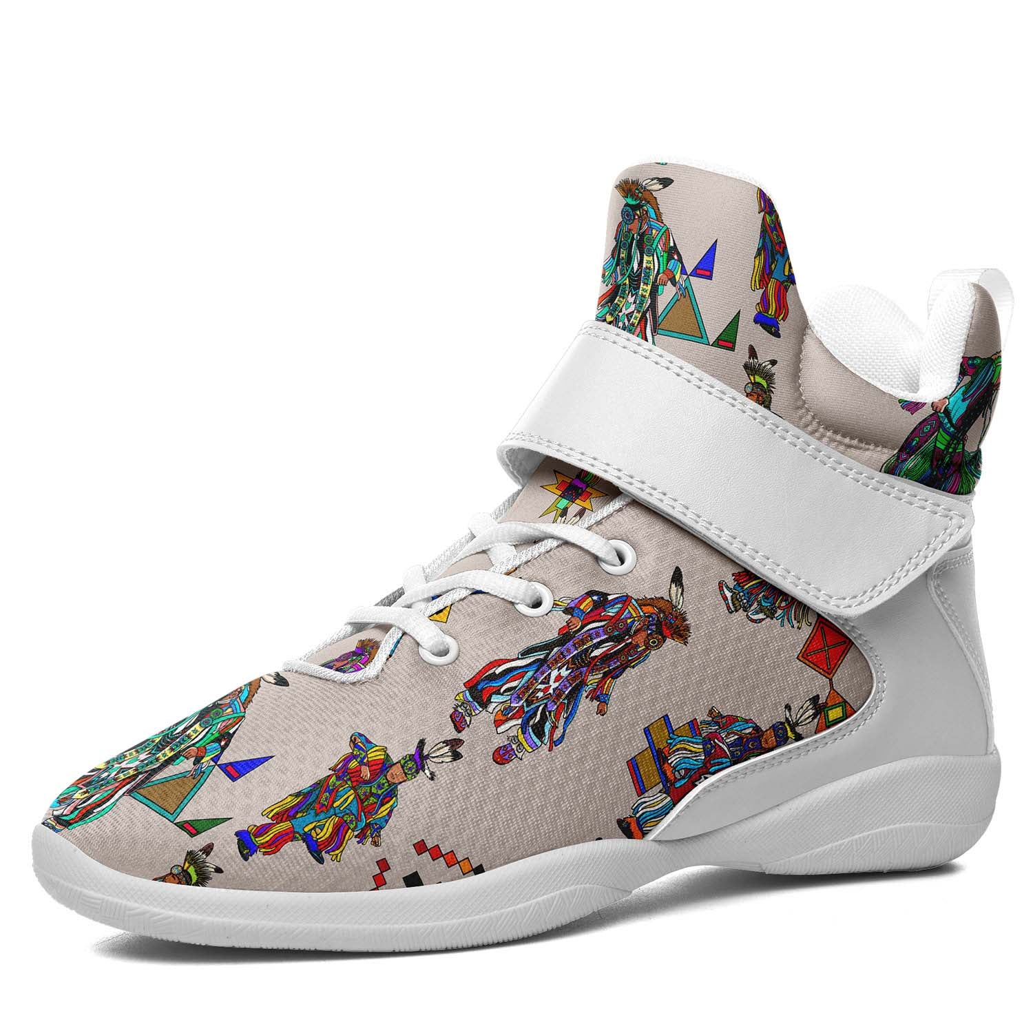 Men's Grass Dancers Muslin Ipottaa Basketball / Sport High Top Shoes - White Sole