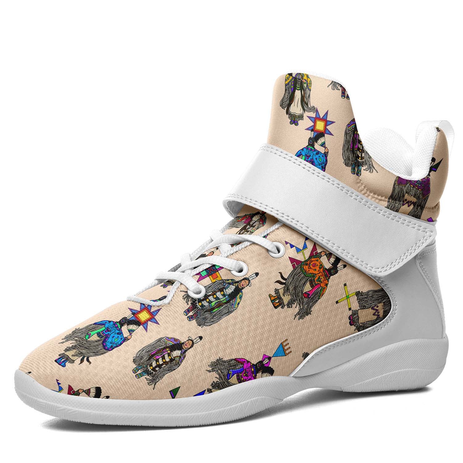 Women's Tradish Dancers Muslin Ipottaa Basketball / Sport High Top Shoes - White Sole