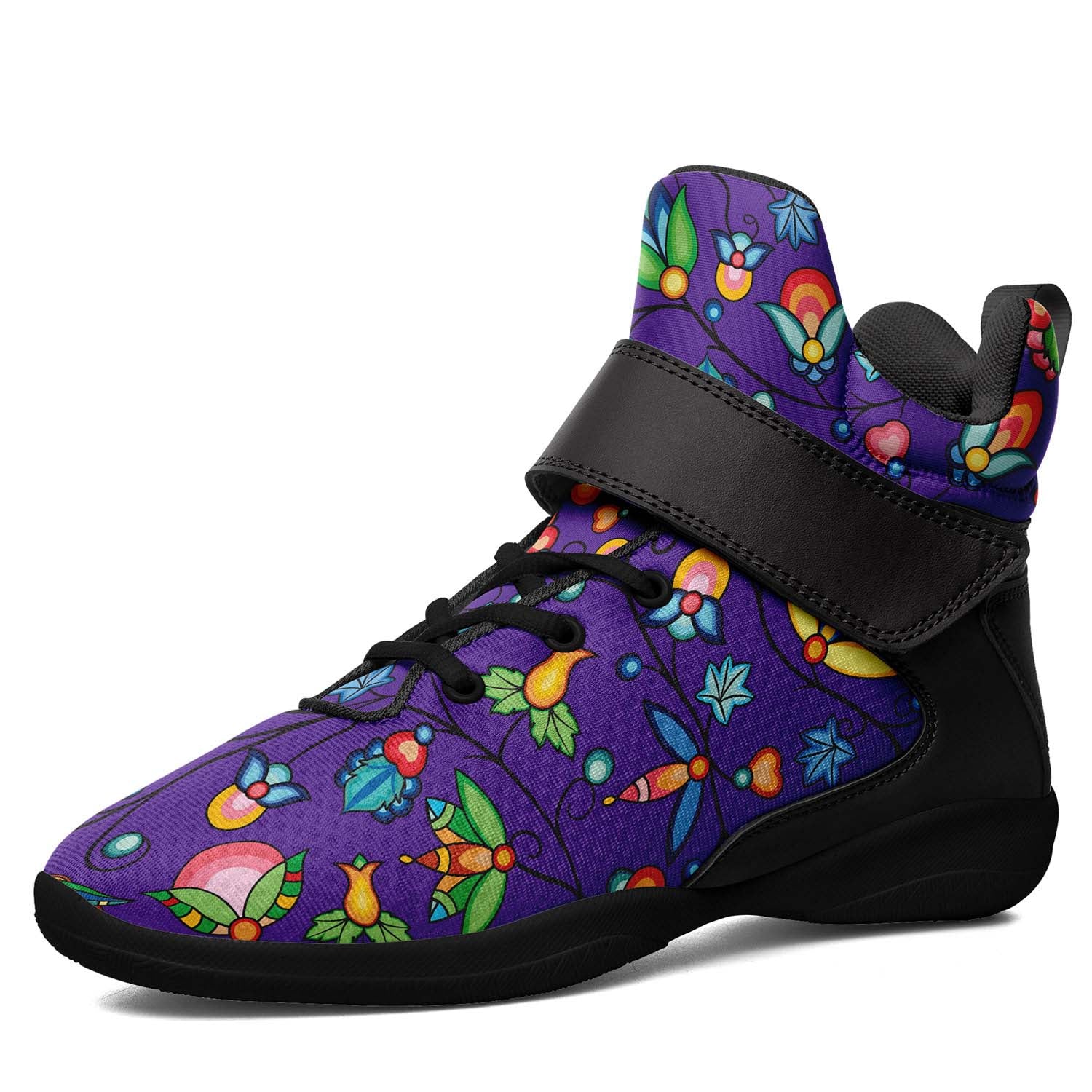 Prairie Plains Spirit Midnight Purple Ipottaa Basketball / Sport High Top Shoes - Black Sole