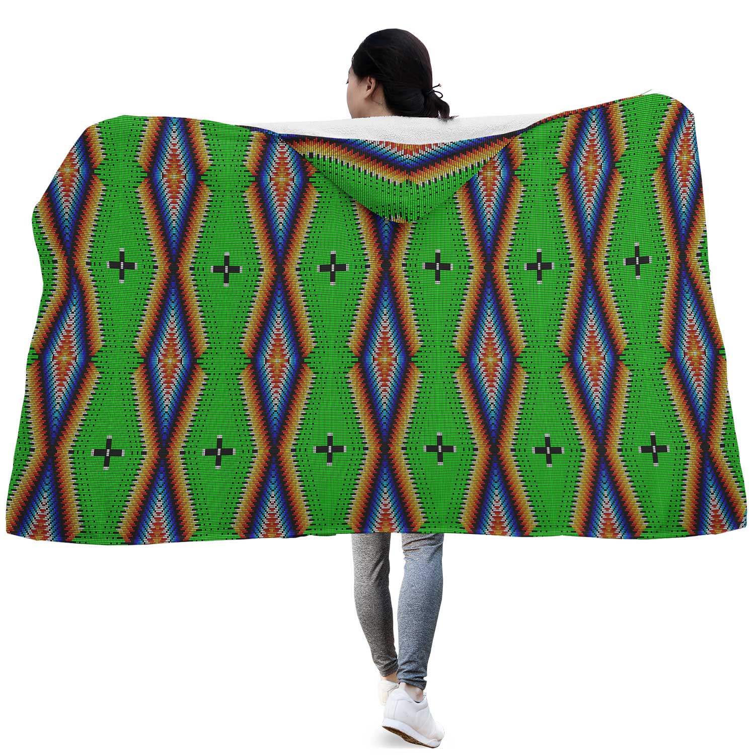 Diamond in the Bluff Lime Hooded Blanket
