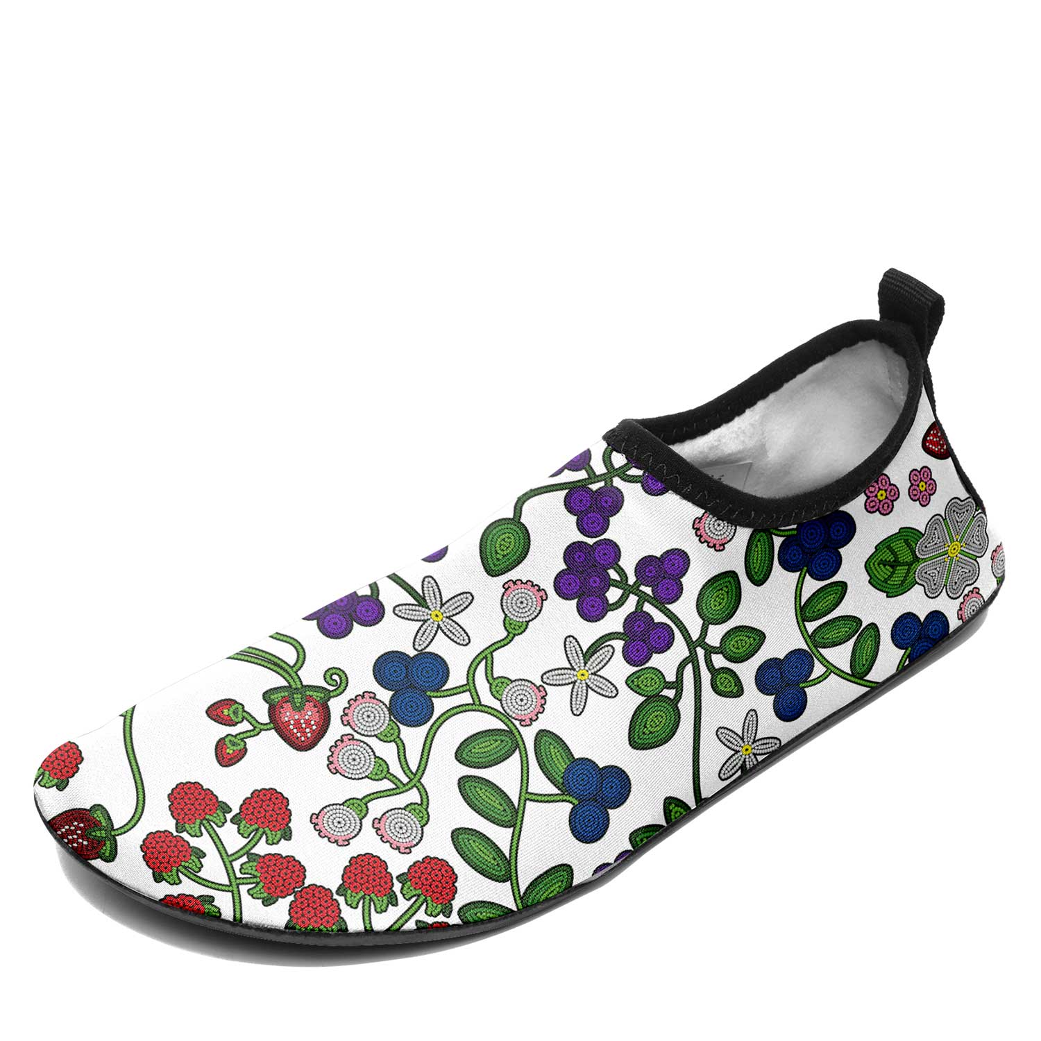 Grandmother Stories white Kid's Sockamoccs Slip On Shoes