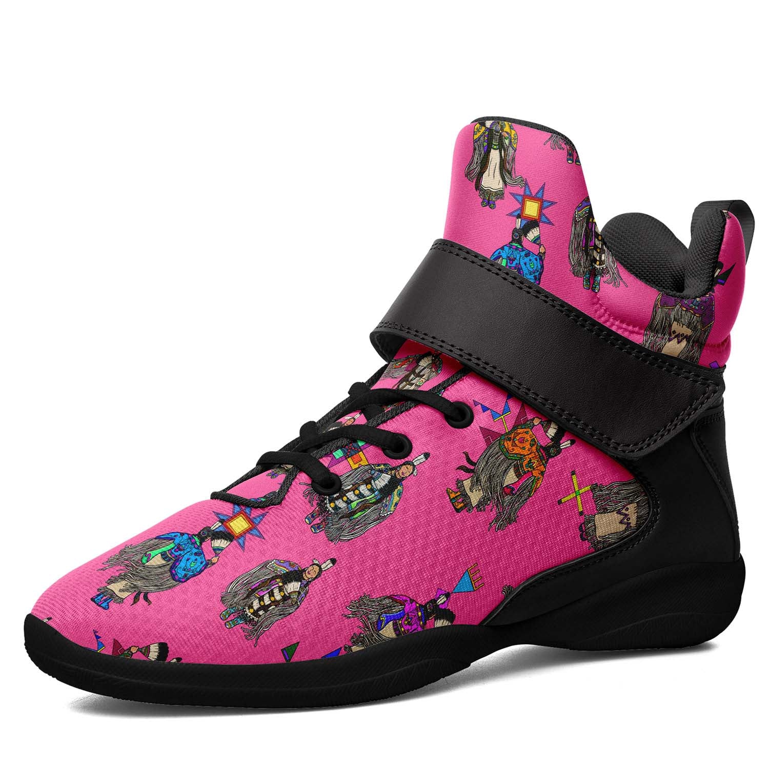 Women's Tradish Dancers Pink Ipottaa Basketball / Sport High Top Shoes - Black Sole