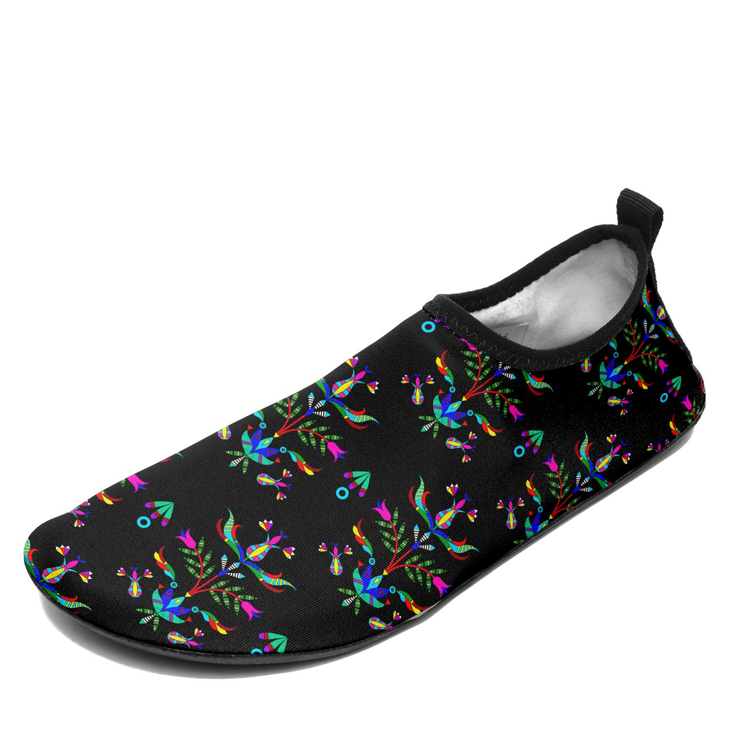 Dakota Damask Black Kid's Sockamoccs Slip On Shoes