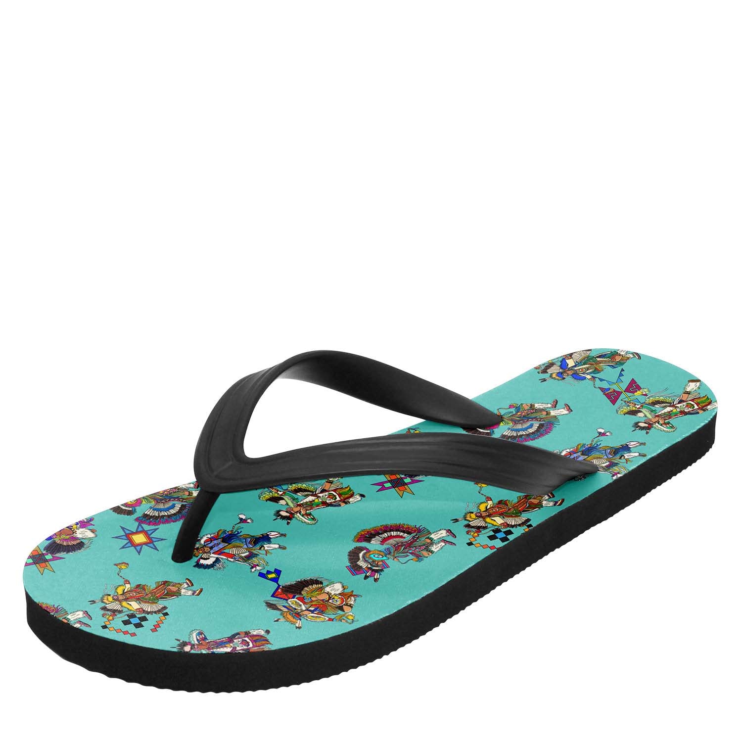 Men's Fancy Dancers Eggshell Blue Flip Flops