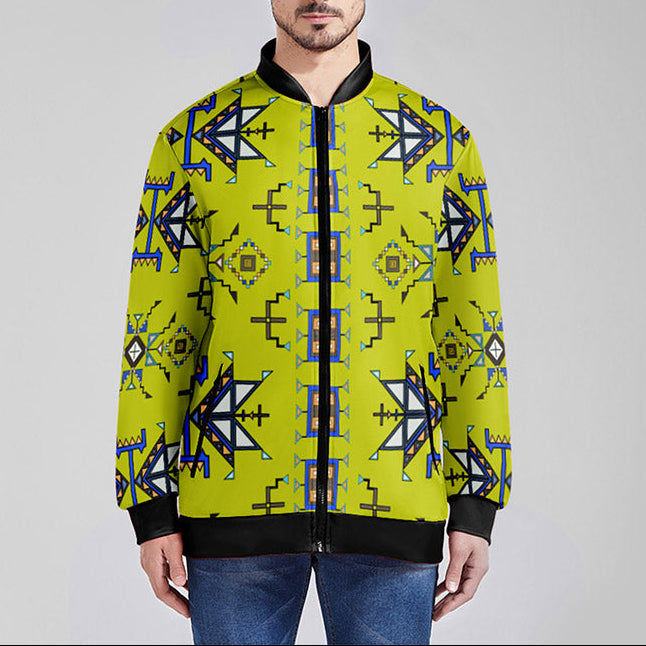 Eagle Strike Lime Zippered Collared Lightweight Jacket