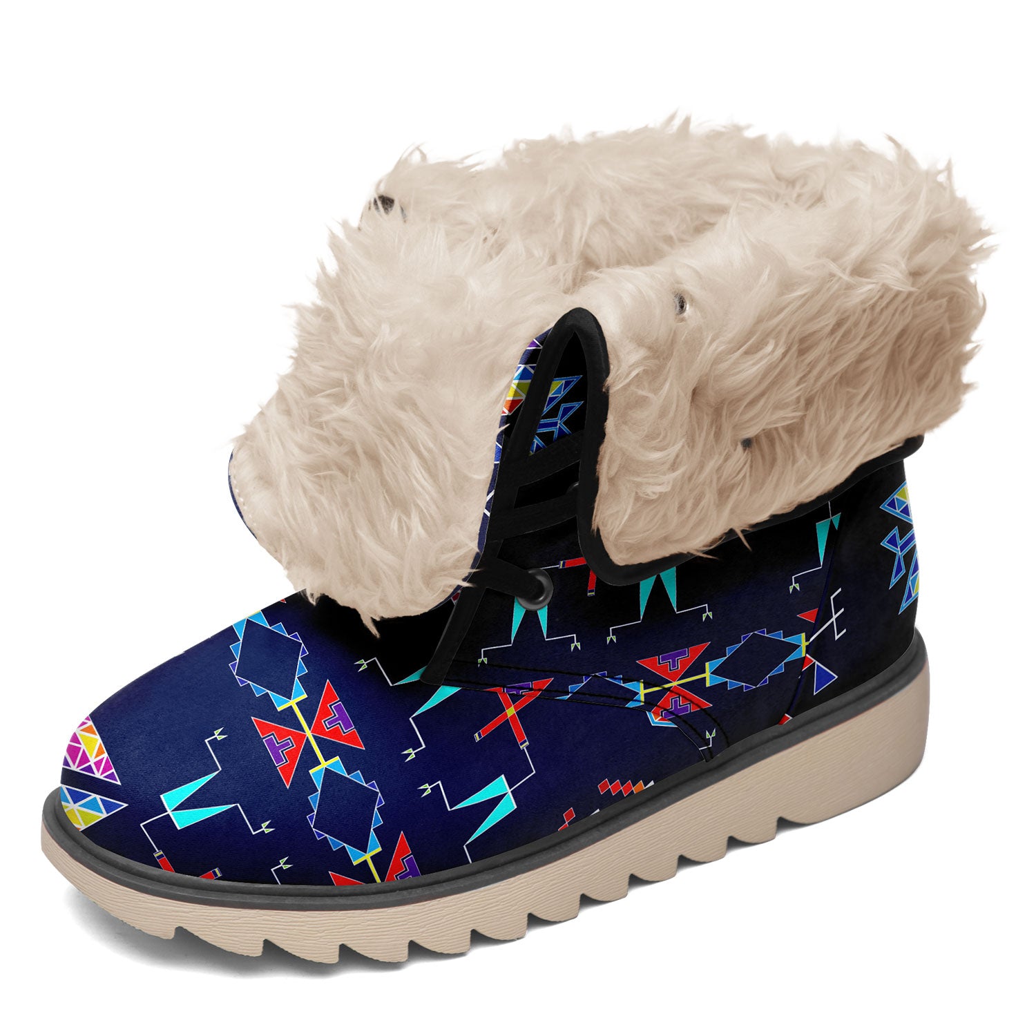 Rainy Chief Rainbow Night Lake Polar Winter Boots