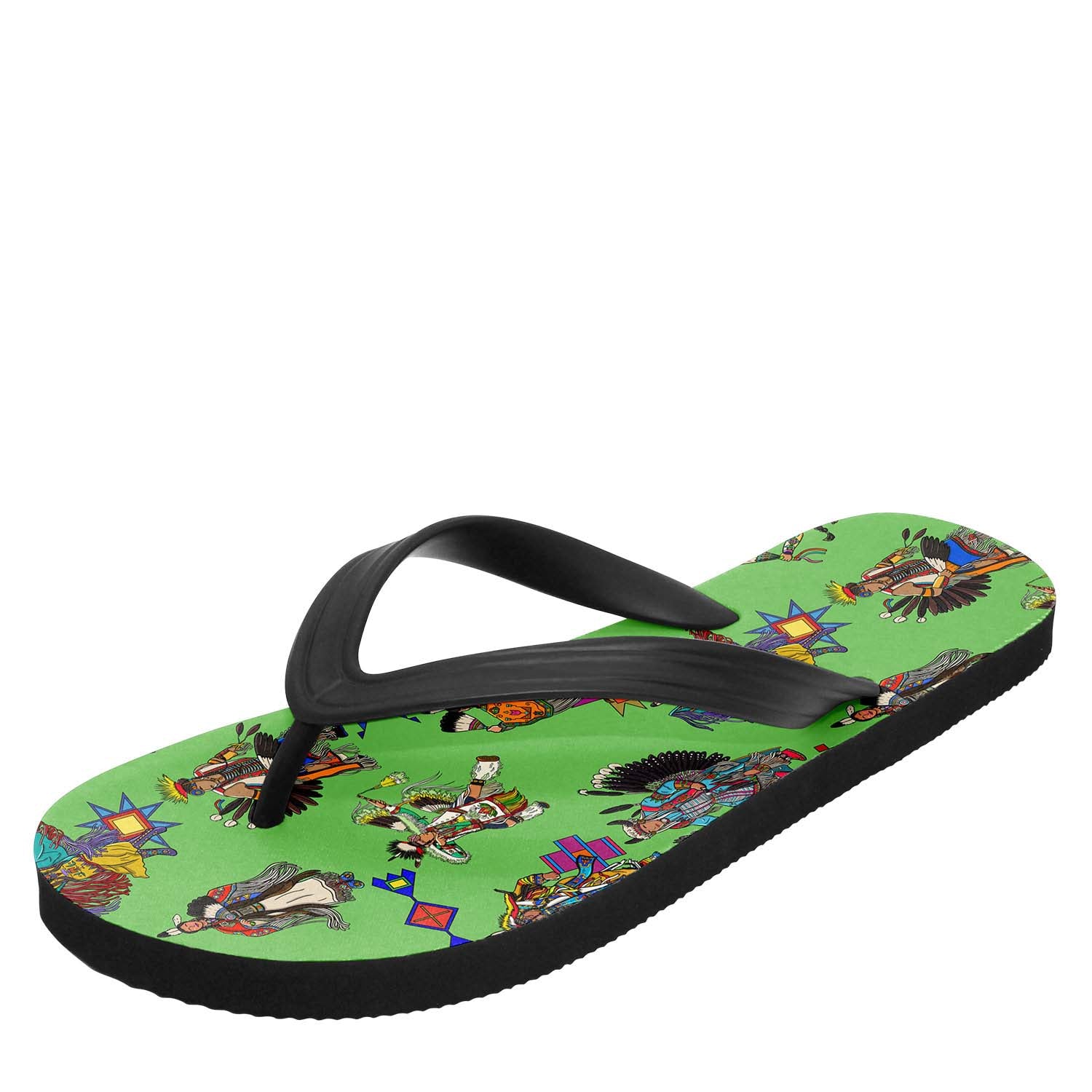 Grand Entry Dancers Grass Flip Flops