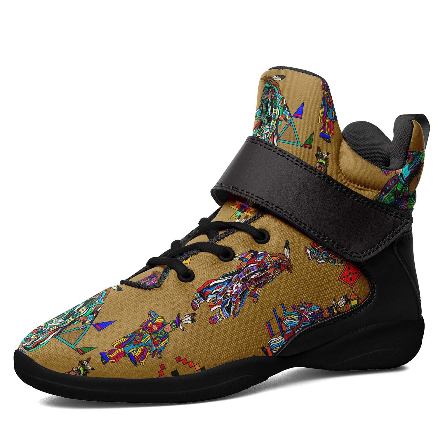 Men's Grass Dancers Earth Ipottaa Basketball / Sport High Top Shoes - Black Sole